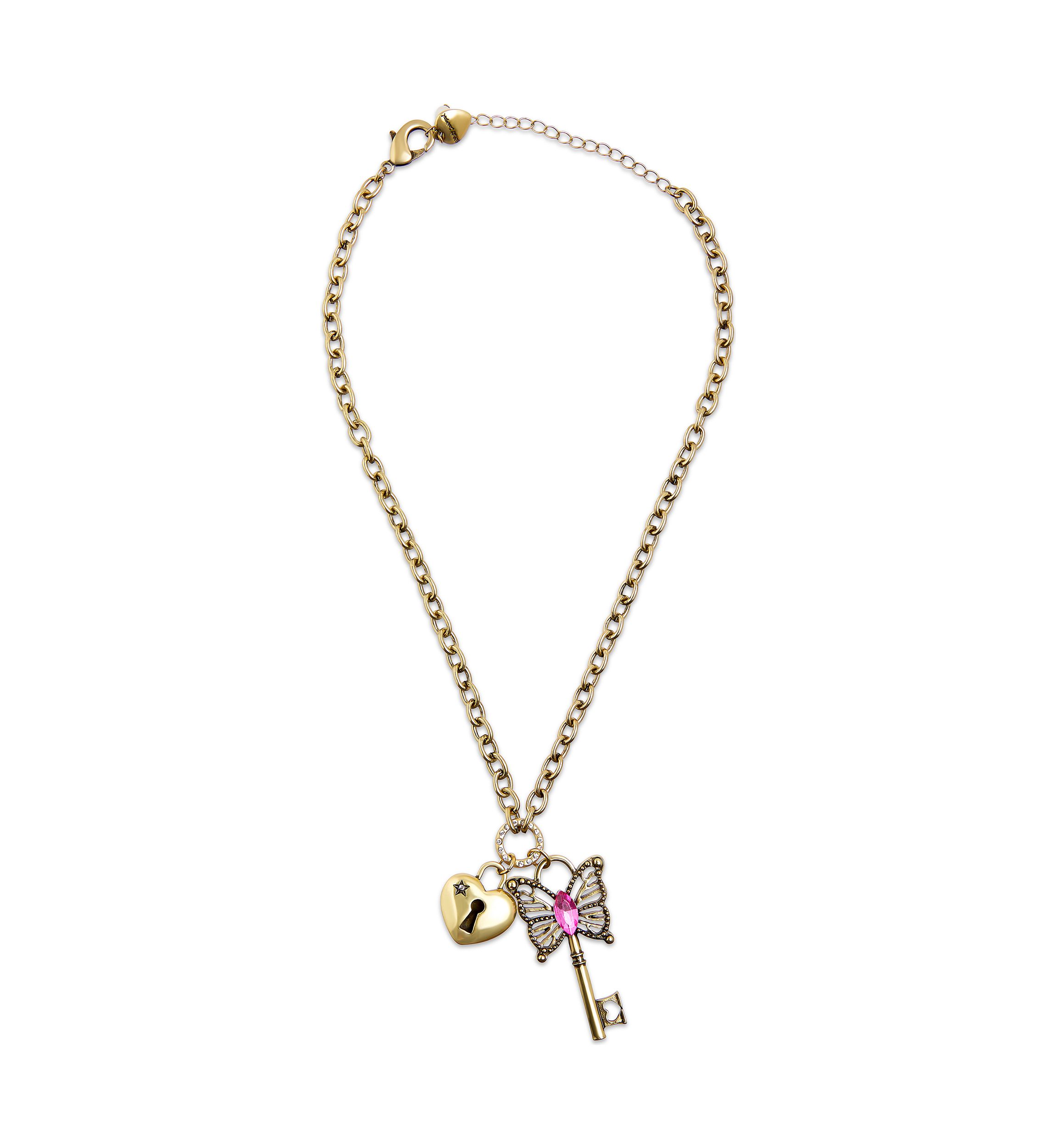 Boho Butterfly Key Charm Pendant Necklace