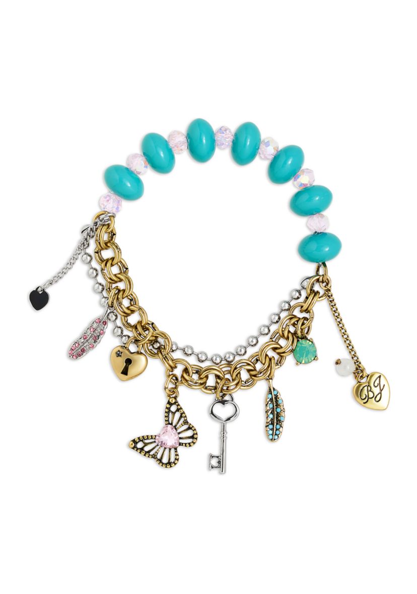 Boho Butterfly Mixed Charm Stretch Bracelet