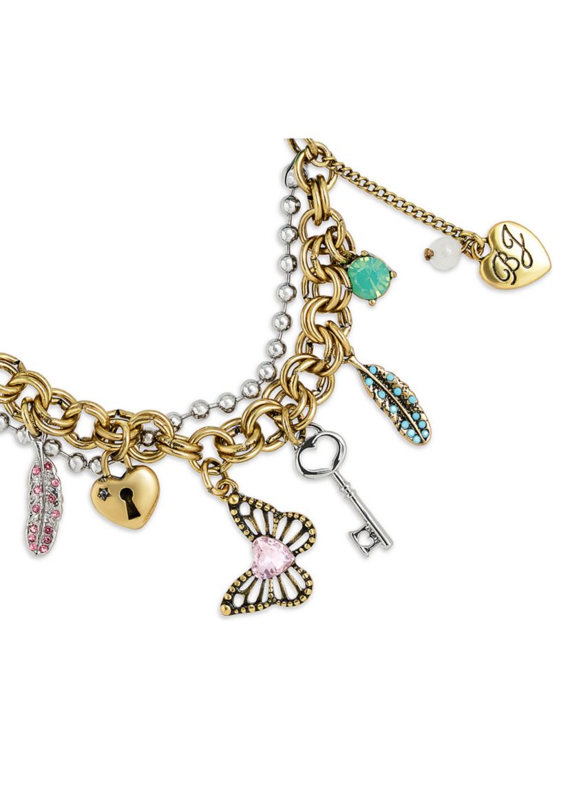 Boho Butterfly Mixed Charm Stretch Bracelet