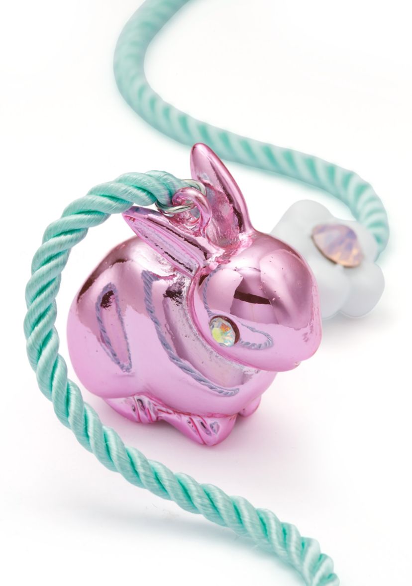Spring Bunny Pendant Rope Necklace