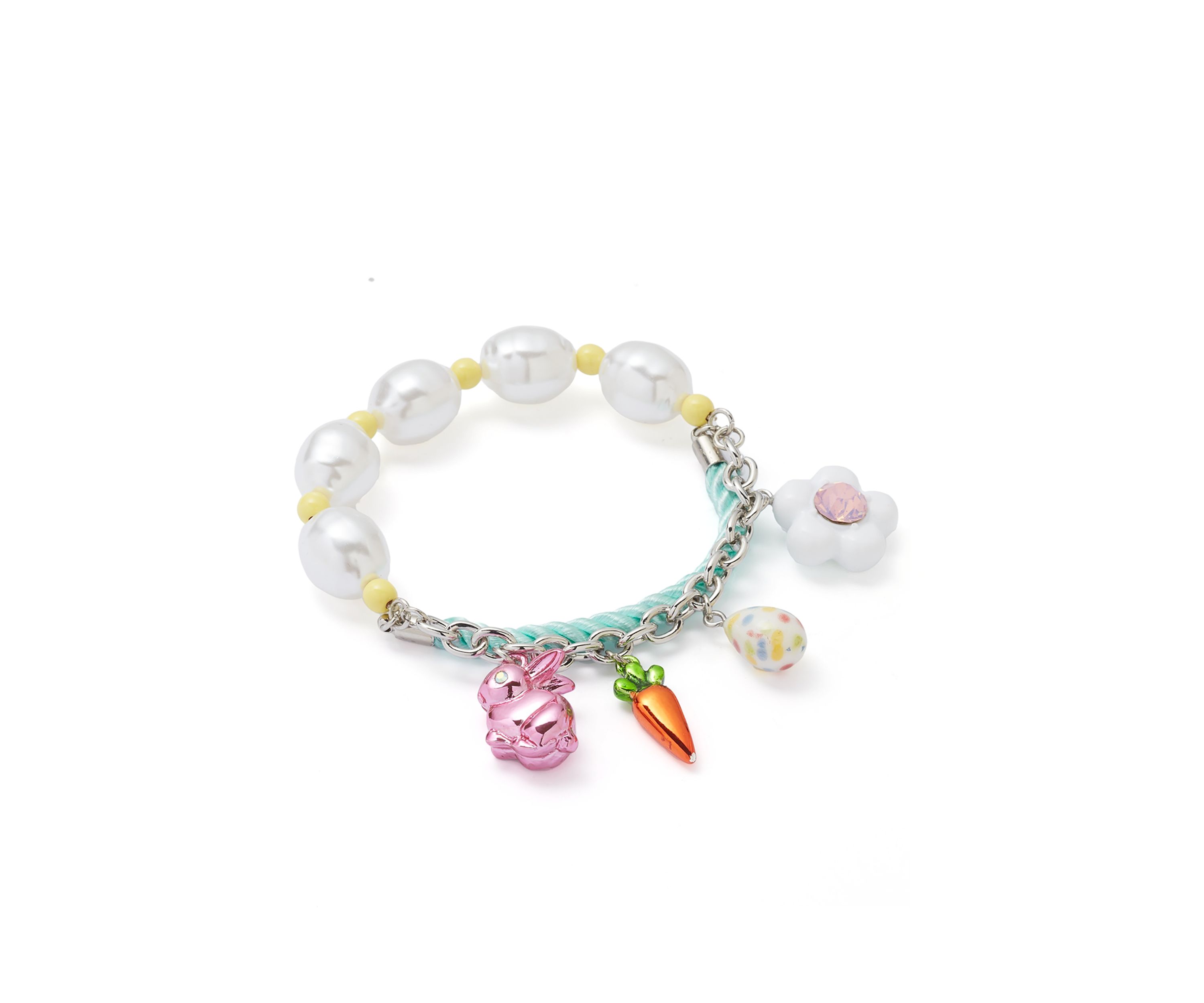 Spring Bunny Mixed Charm Stretch Bracelet