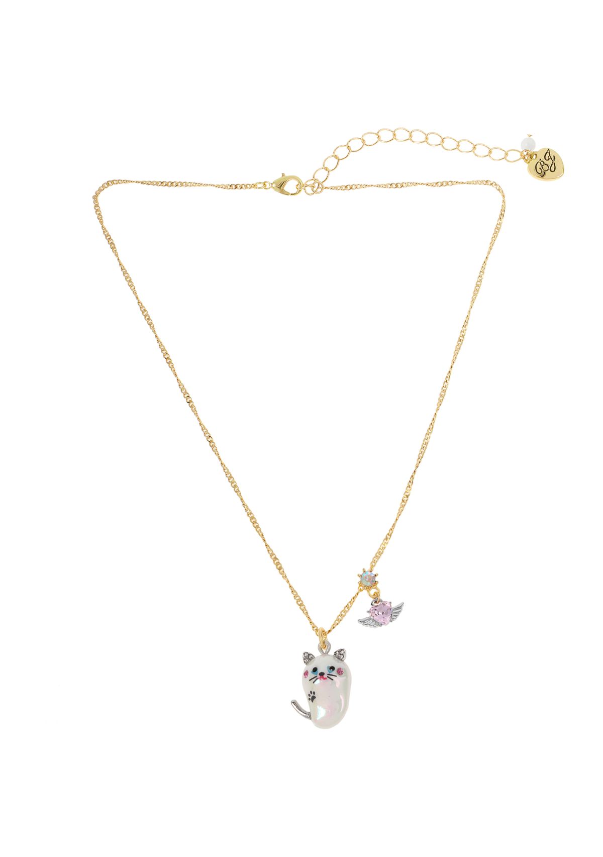 Pearl Critters Cat Pendant Necklace
