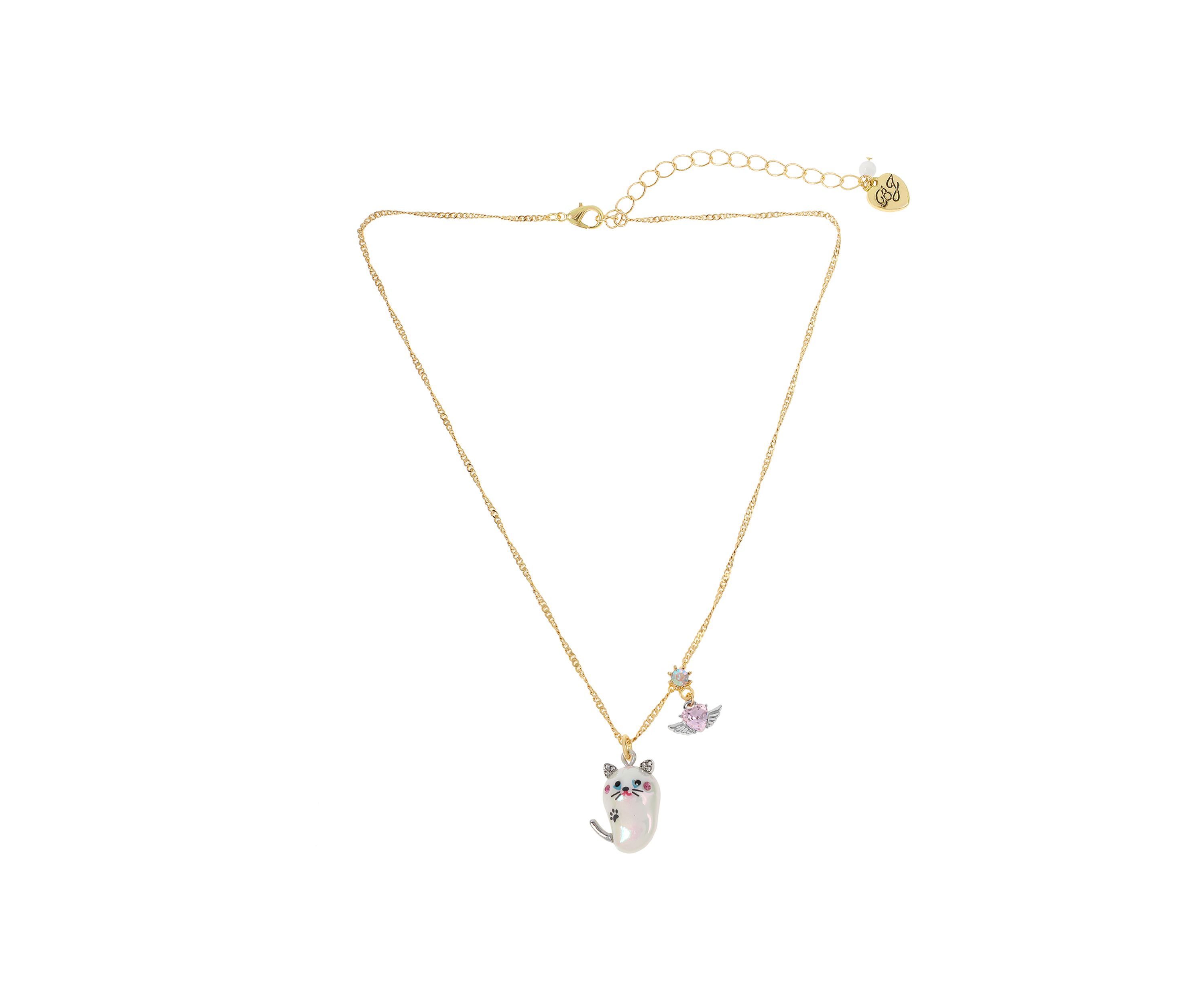 Pearl Critters Cat Pendant Necklace