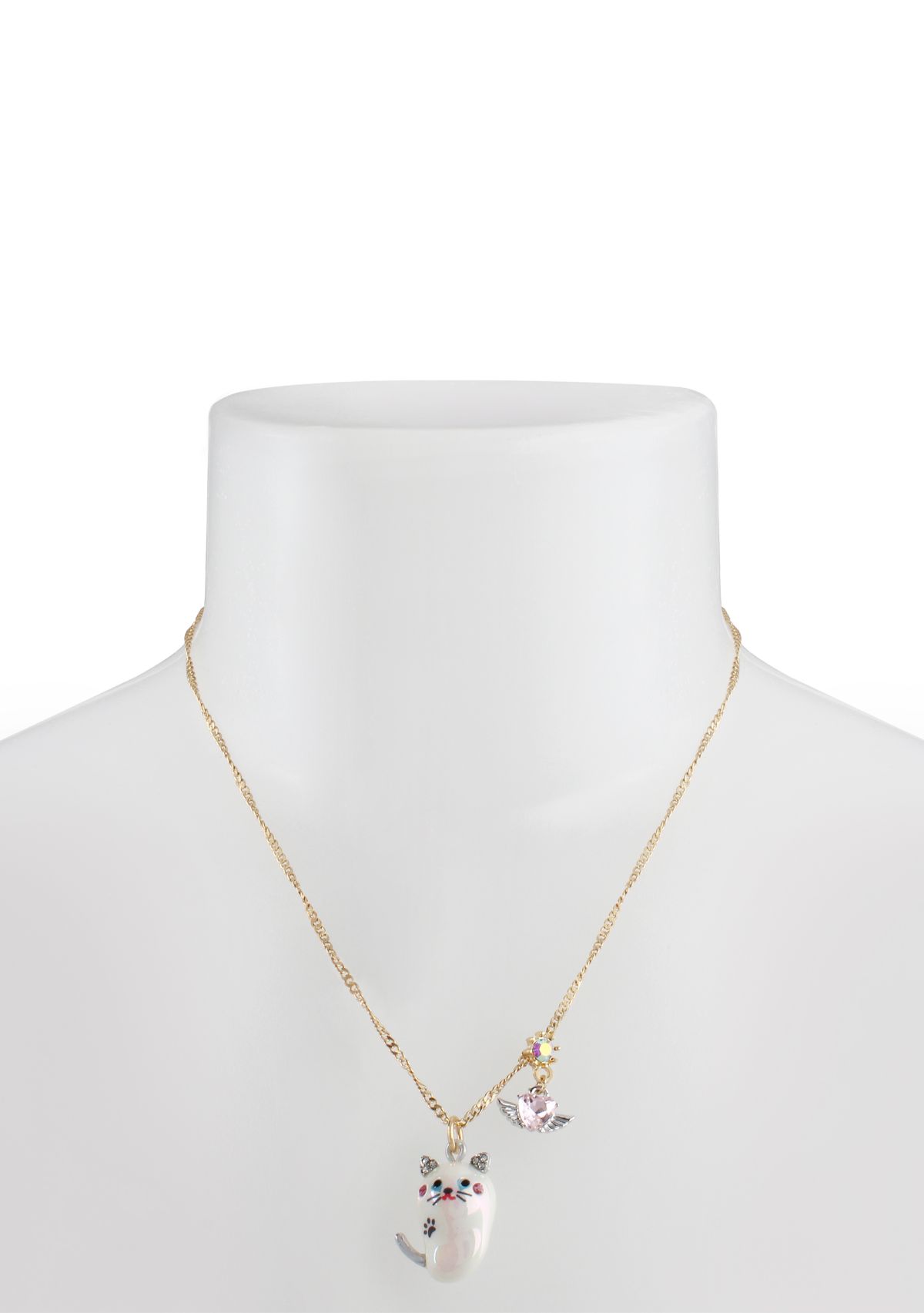 Pearl Critters Cat Pendant Necklace