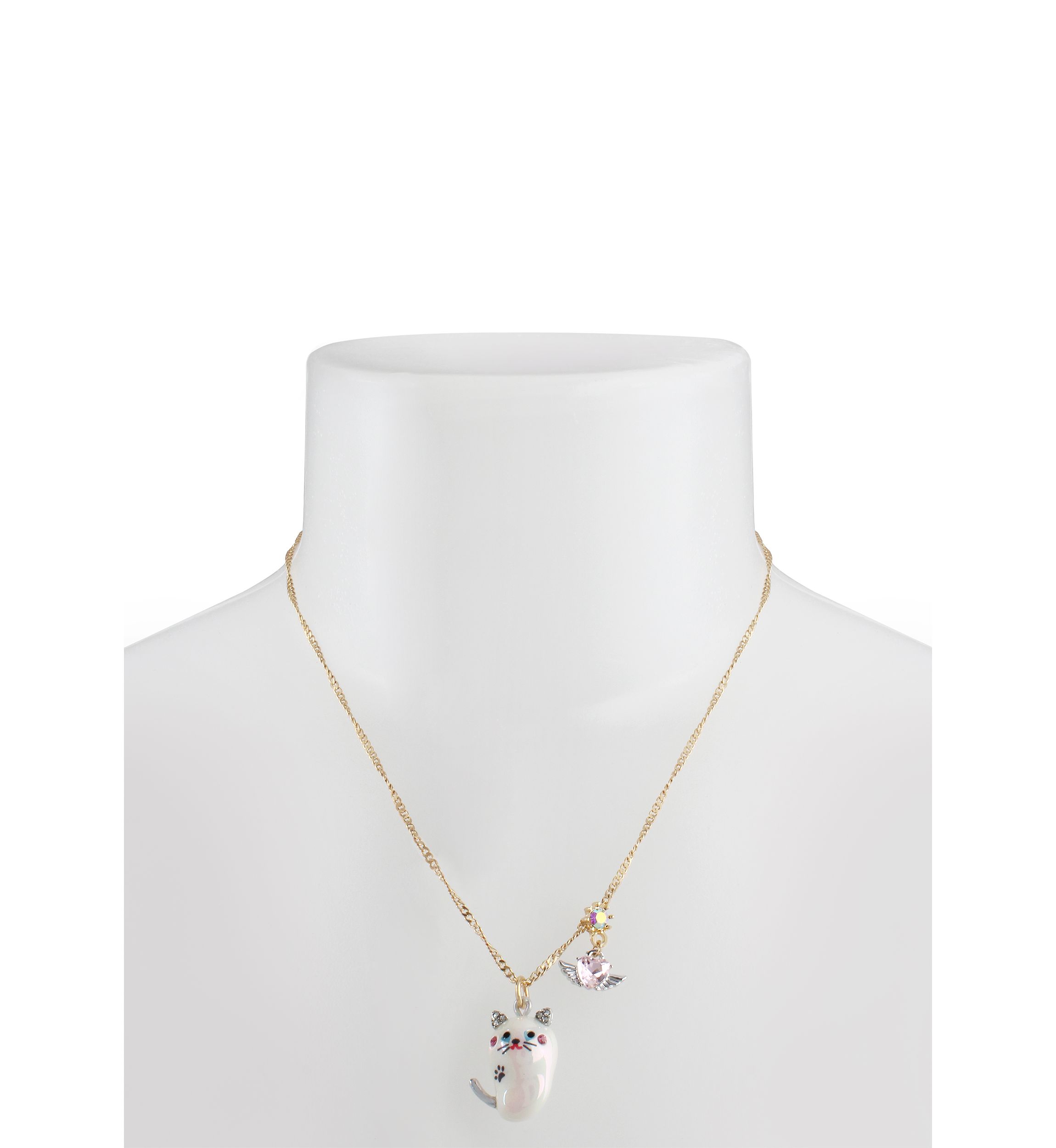 Pearl Critters Cat Pendant Necklace