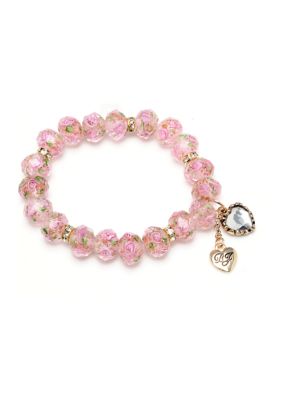 Flower Bead Stretch Bracelet