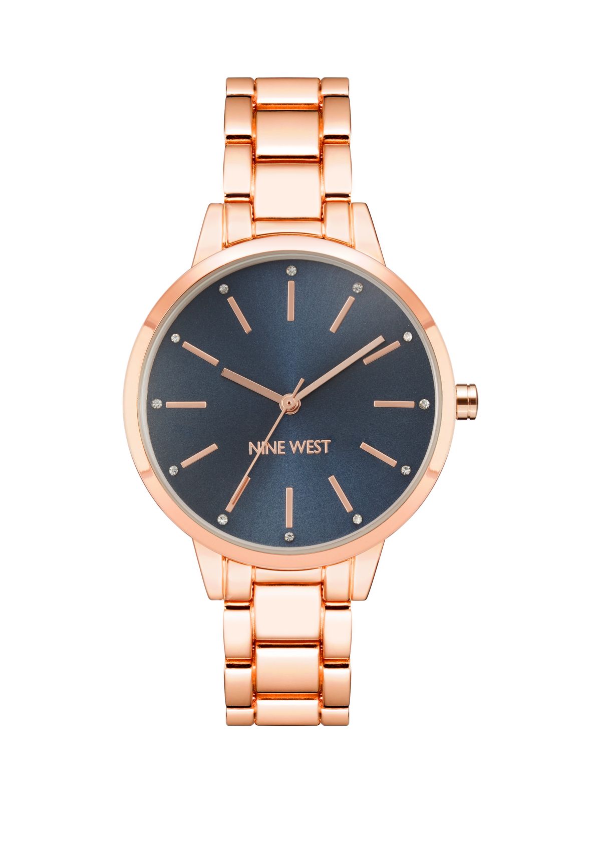 Womens 36 Millimeter Rose Gold-Tone Metal Link Bracelet Watch 