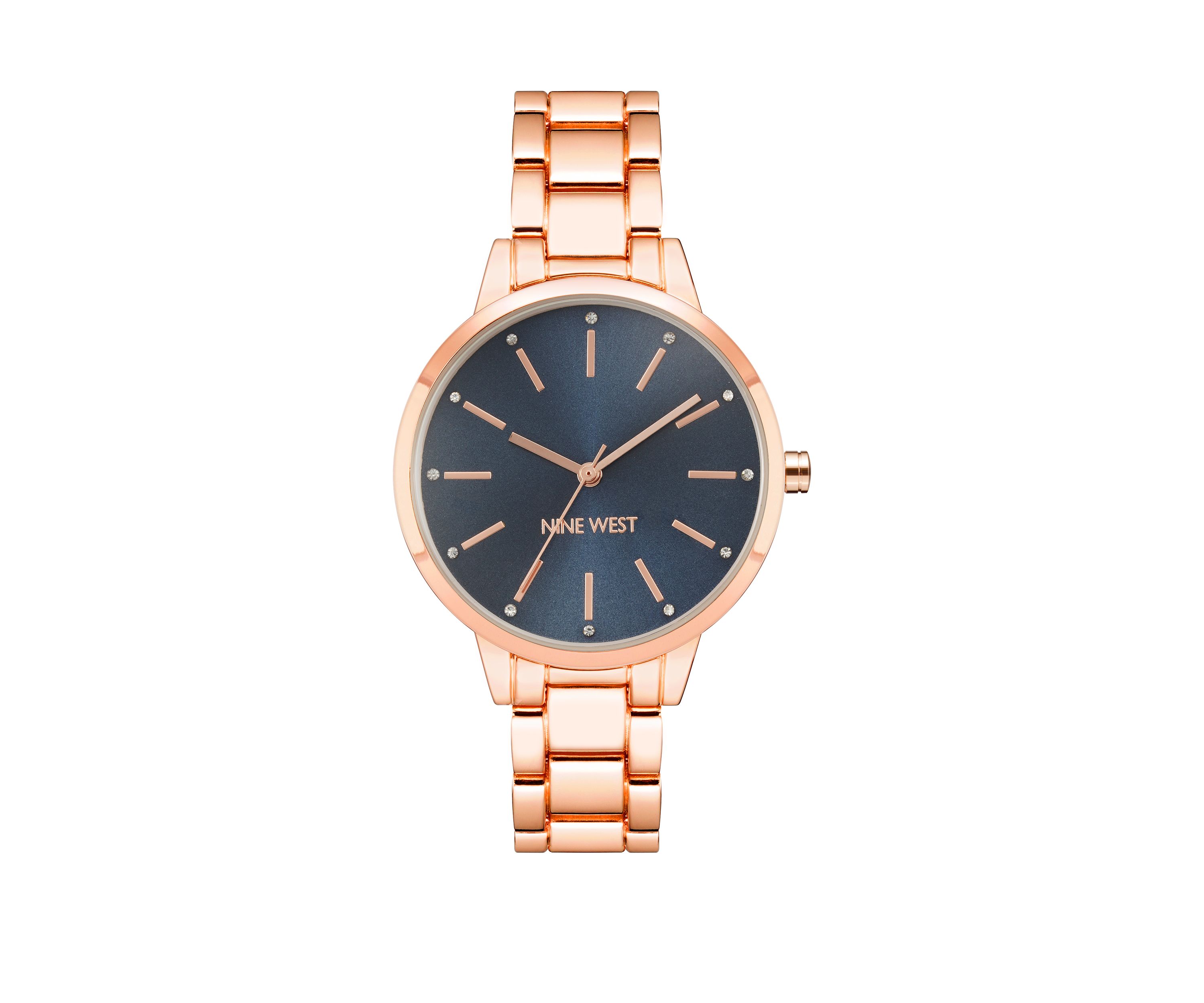 Womens 36 Millimeter Rose Gold-Tone Metal Link Bracelet Watch 