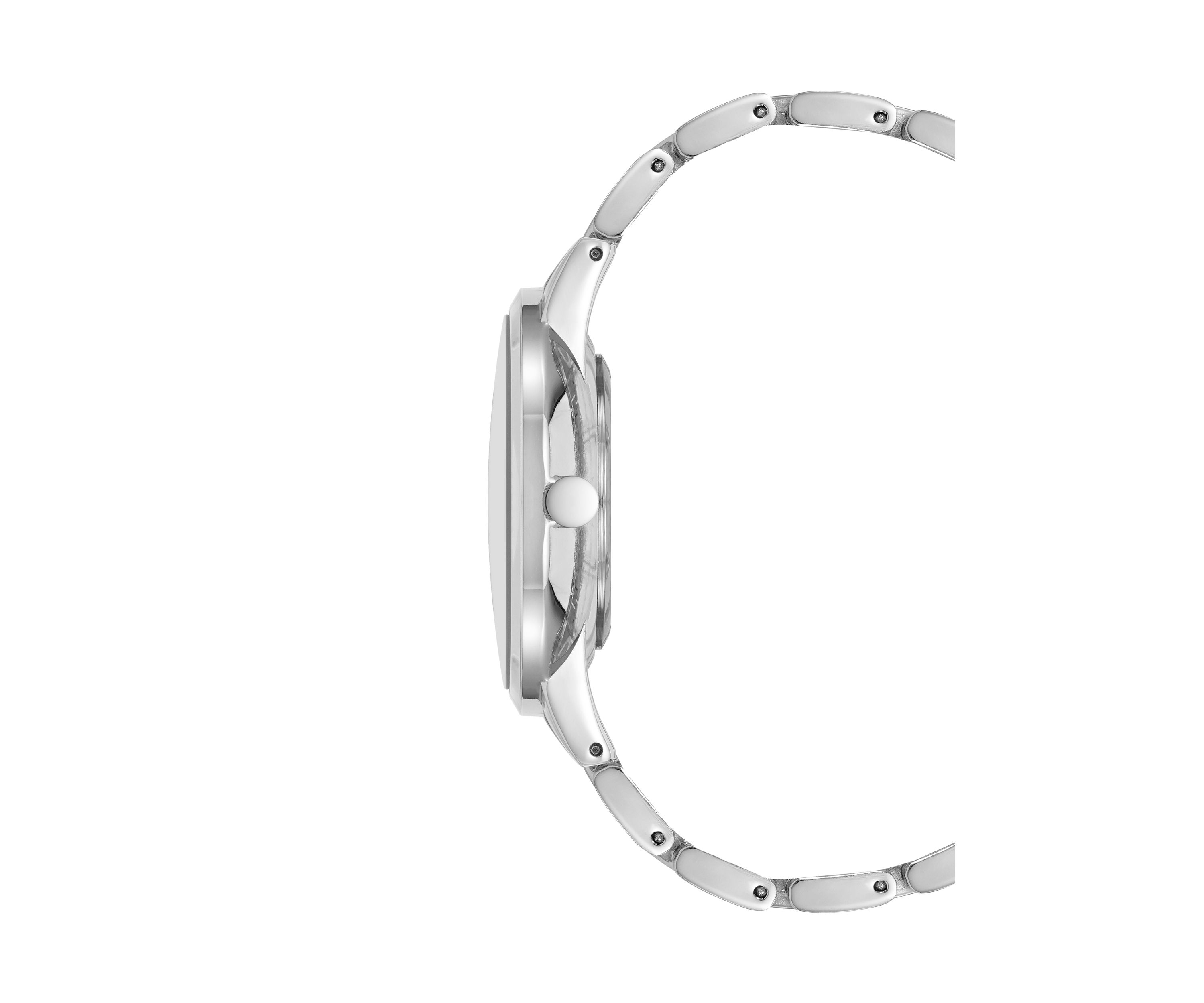 Quartz Metal Alloy Embossed Floral Dial Watch