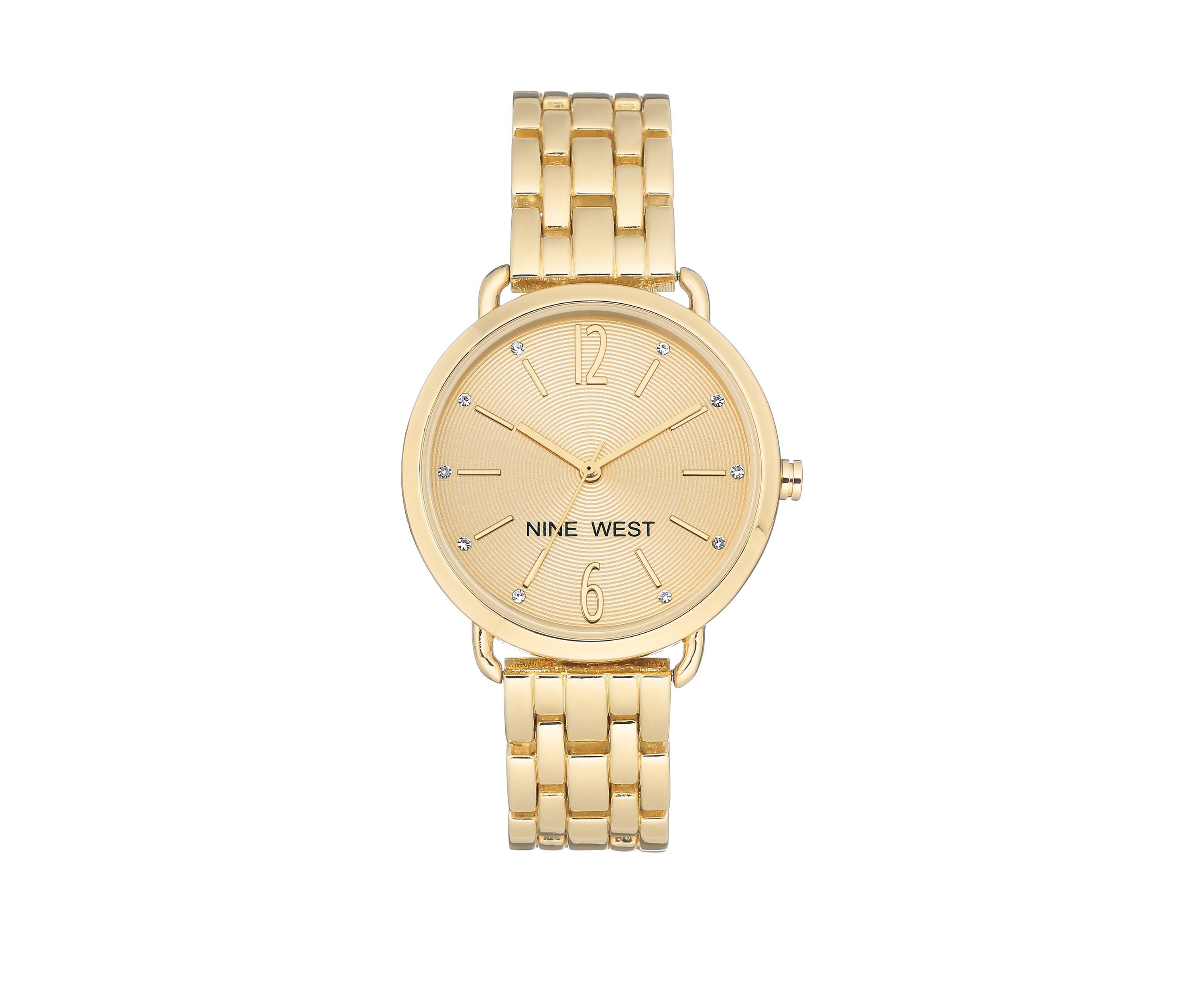 Womens 36 Millimeter Gold-Tone Metal Link Bracelet Watch 