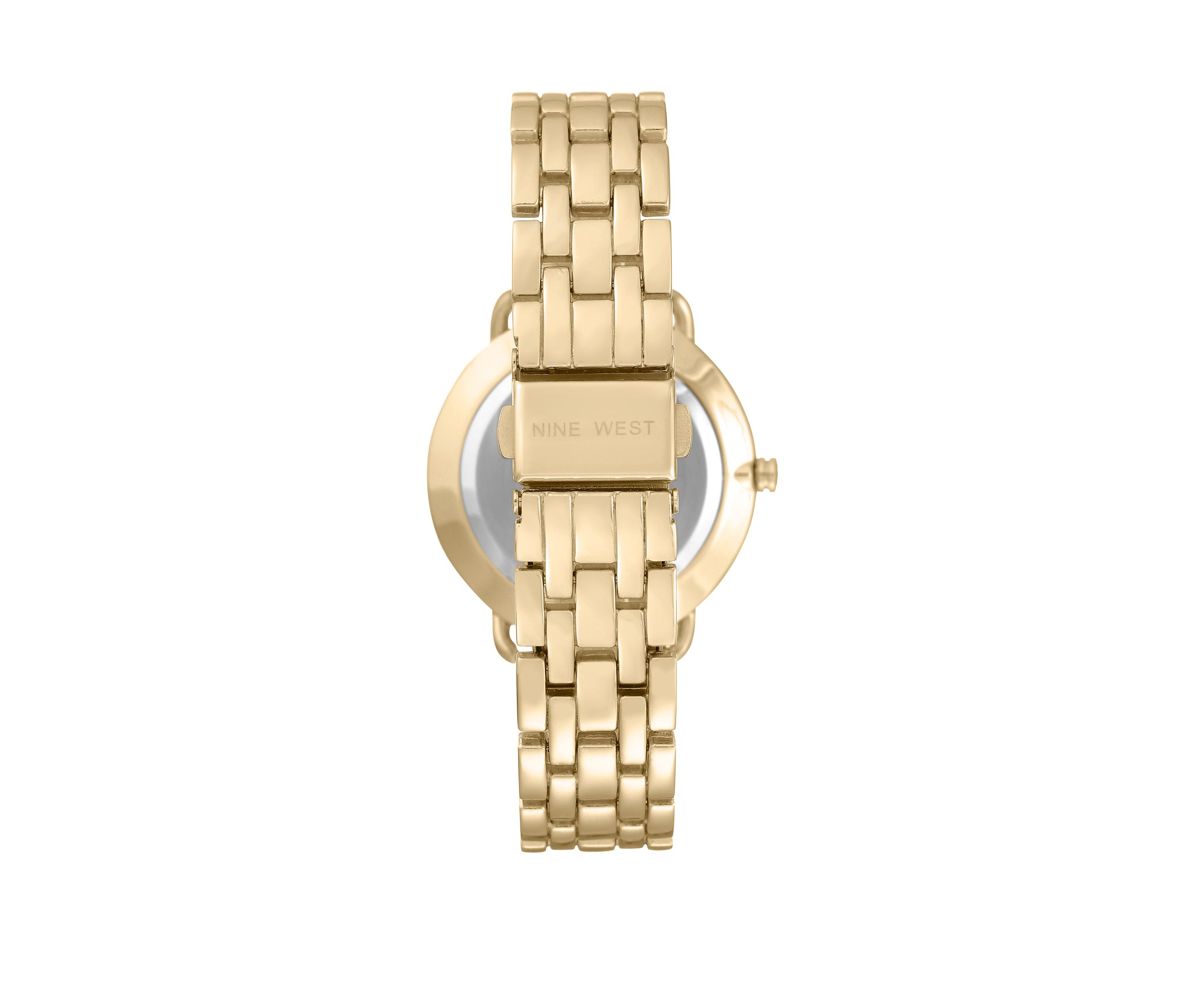 Womens 36 Millimeter Gold-Tone Metal Link Bracelet Watch 