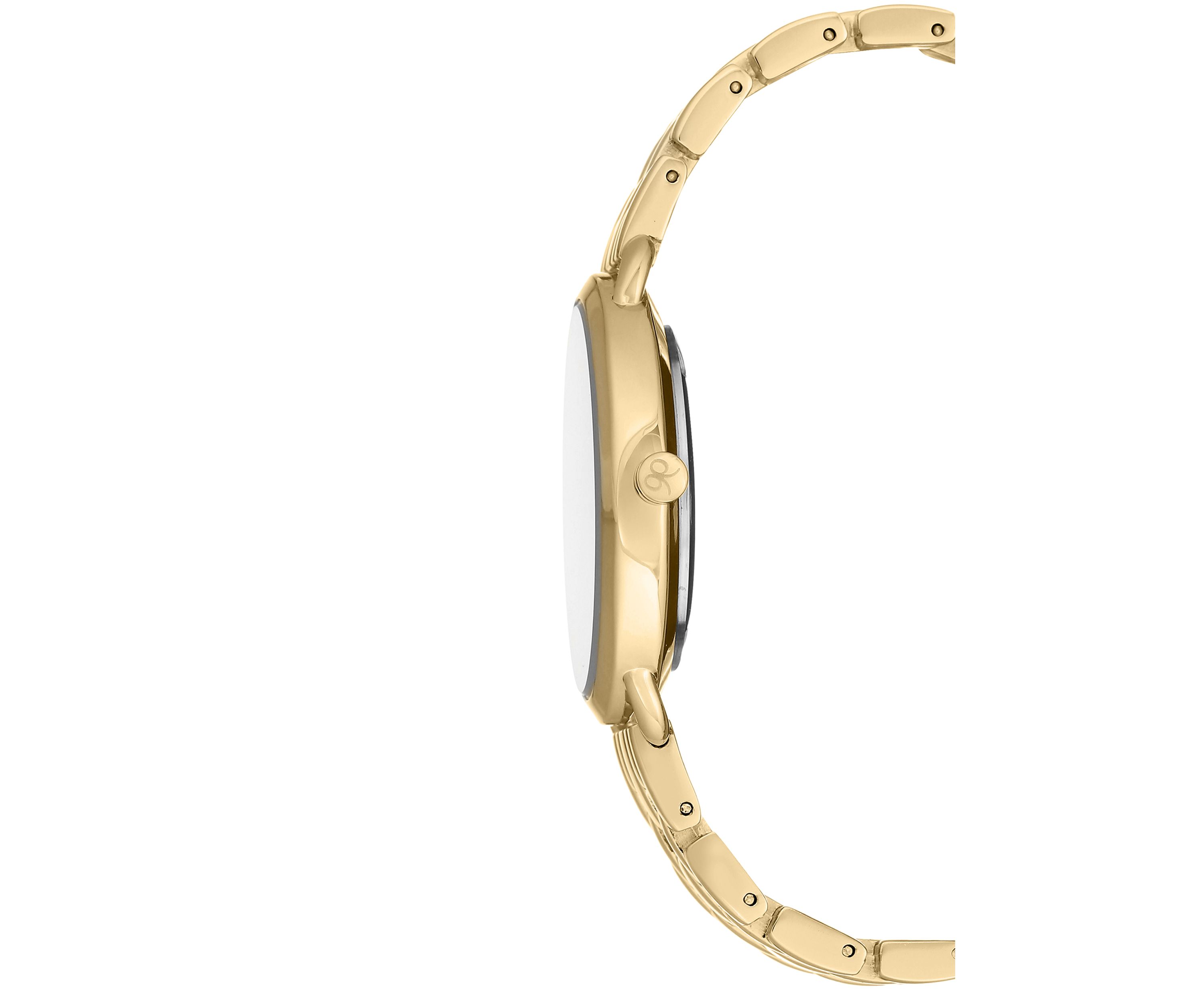 Womens 36 Millimeter Gold-Tone Metal Link Bracelet Watch 