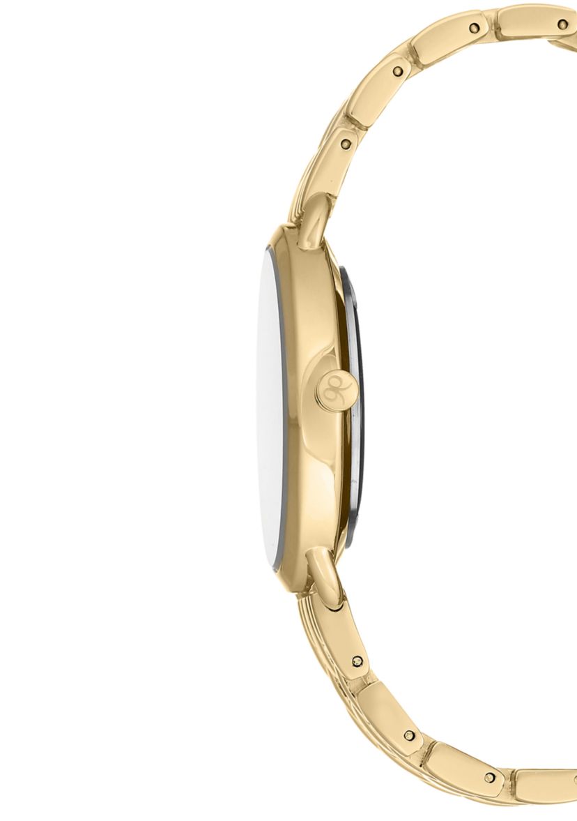 Womens 36 Millimeter Gold-Tone Metal Link Bracelet Watch 
