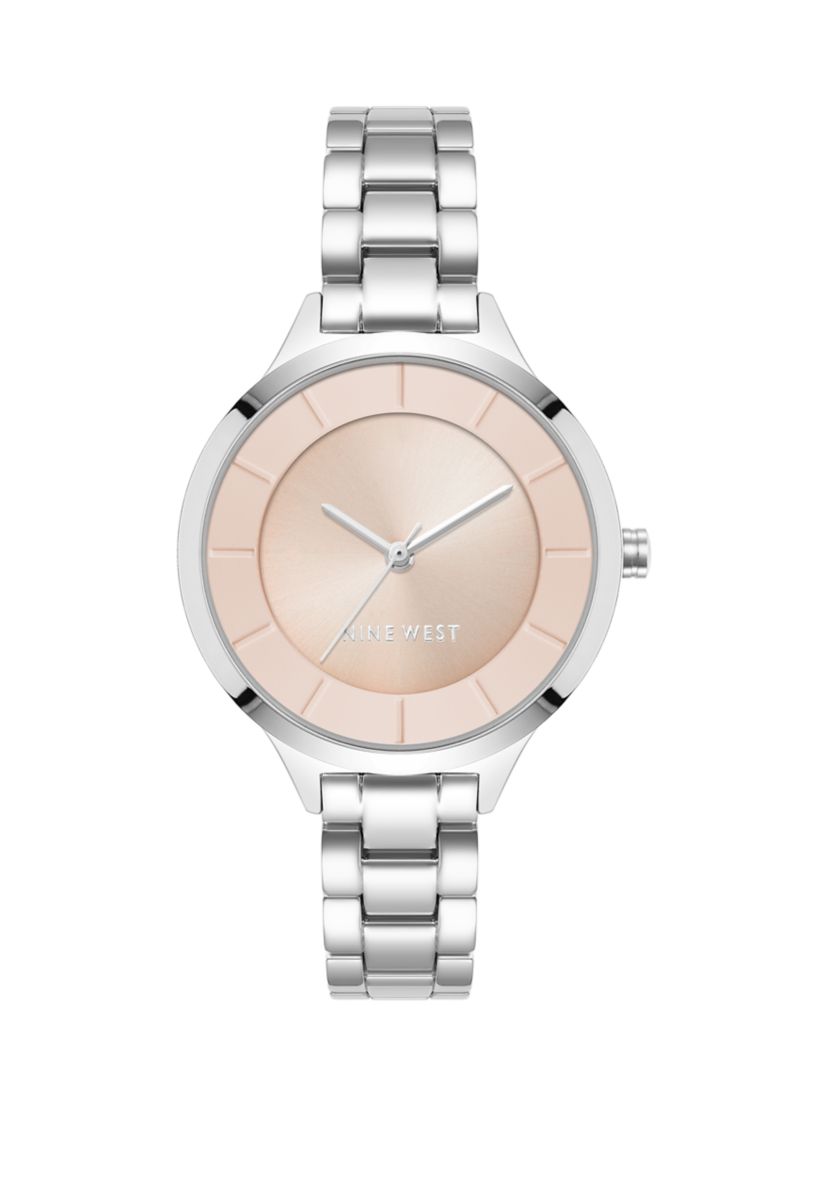 Womens 34 Millimeter Silver-Tone Metal Link Bracelet Watch 