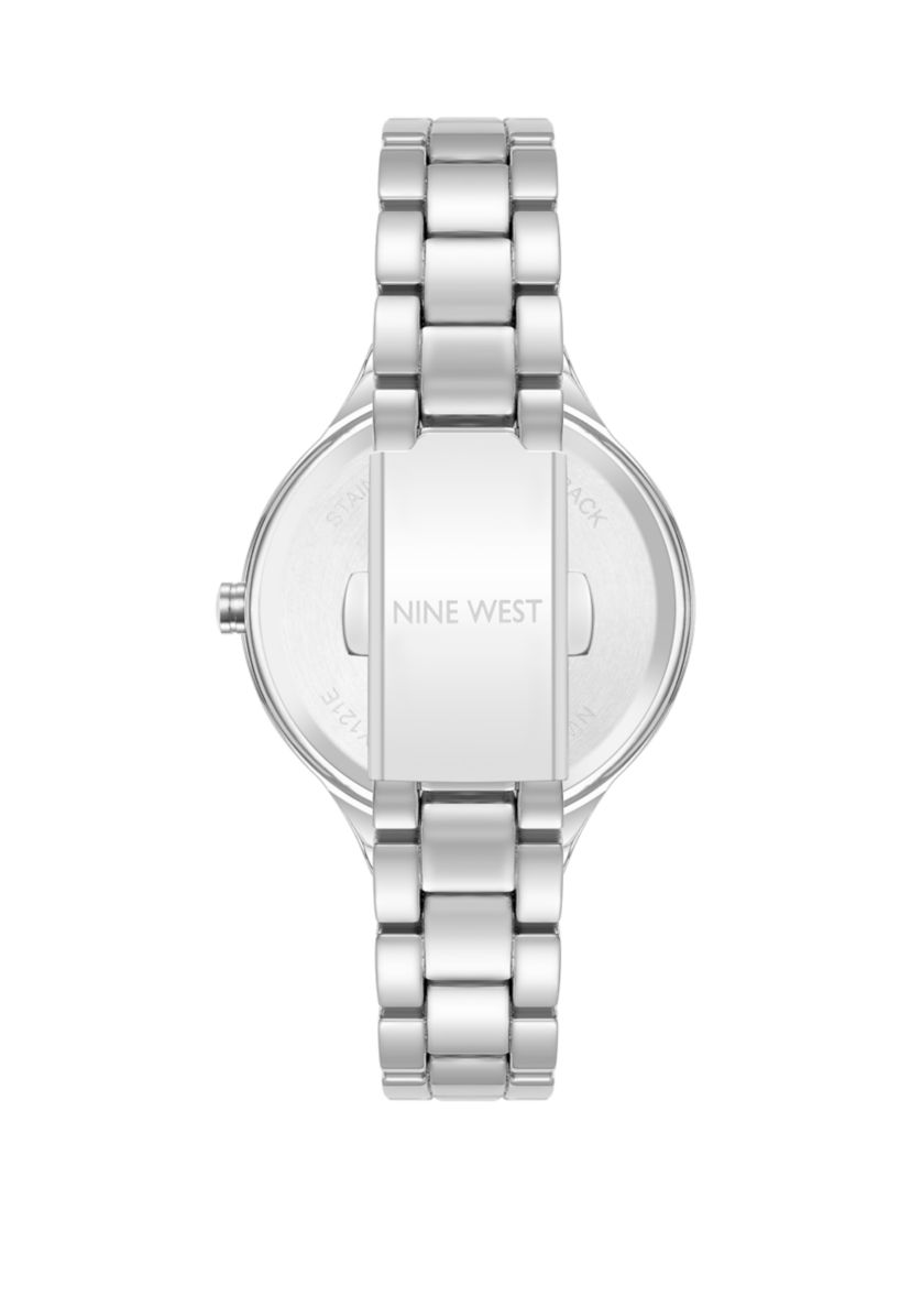 Womens 34 Millimeter Silver-Tone Metal Link Bracelet Watch 