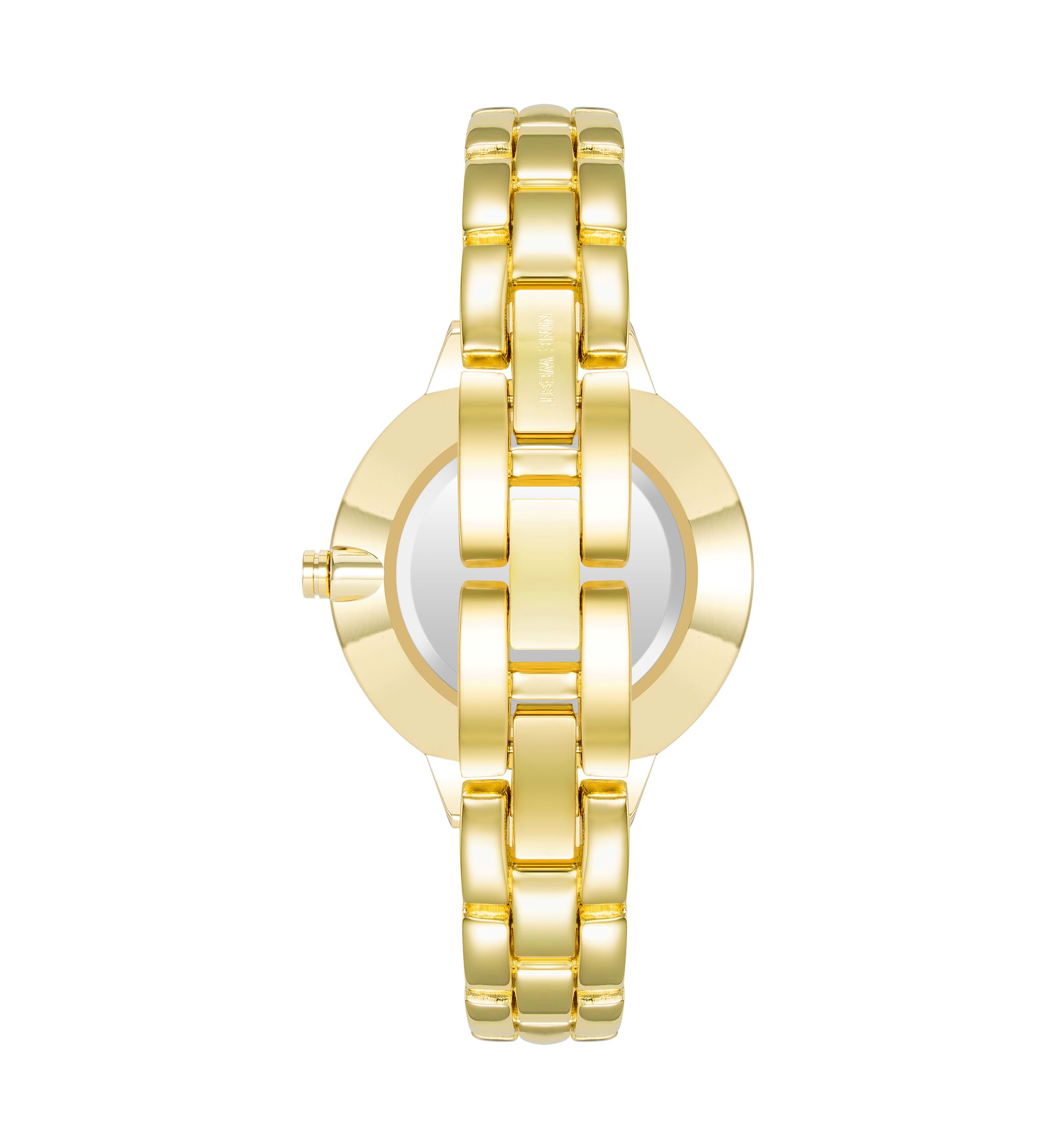 Womens Gold-Tone Metal Link Bracelet Watch