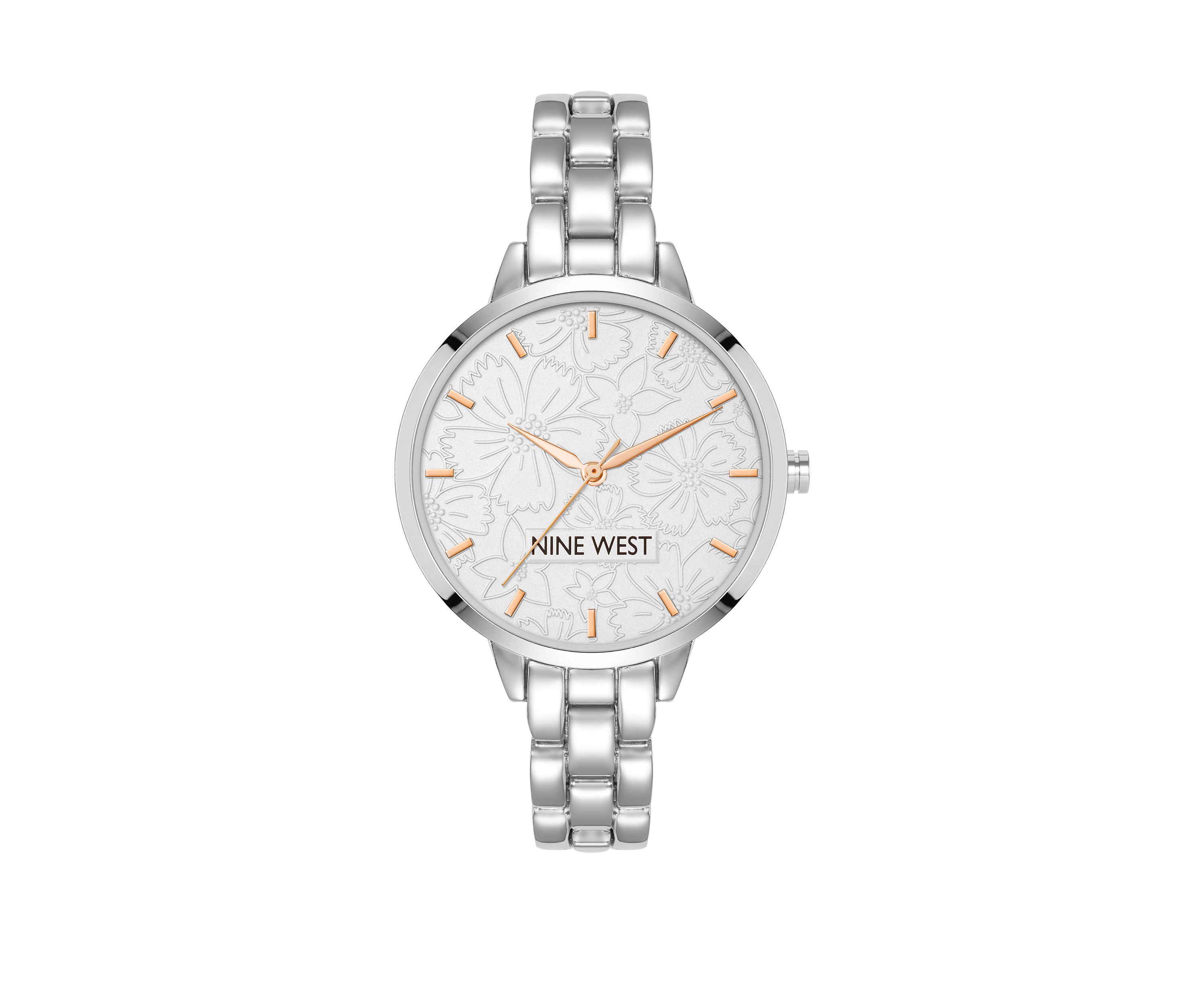 Womens 36 Millimeter Silver-Tone Metal Link Bracelet Watch 