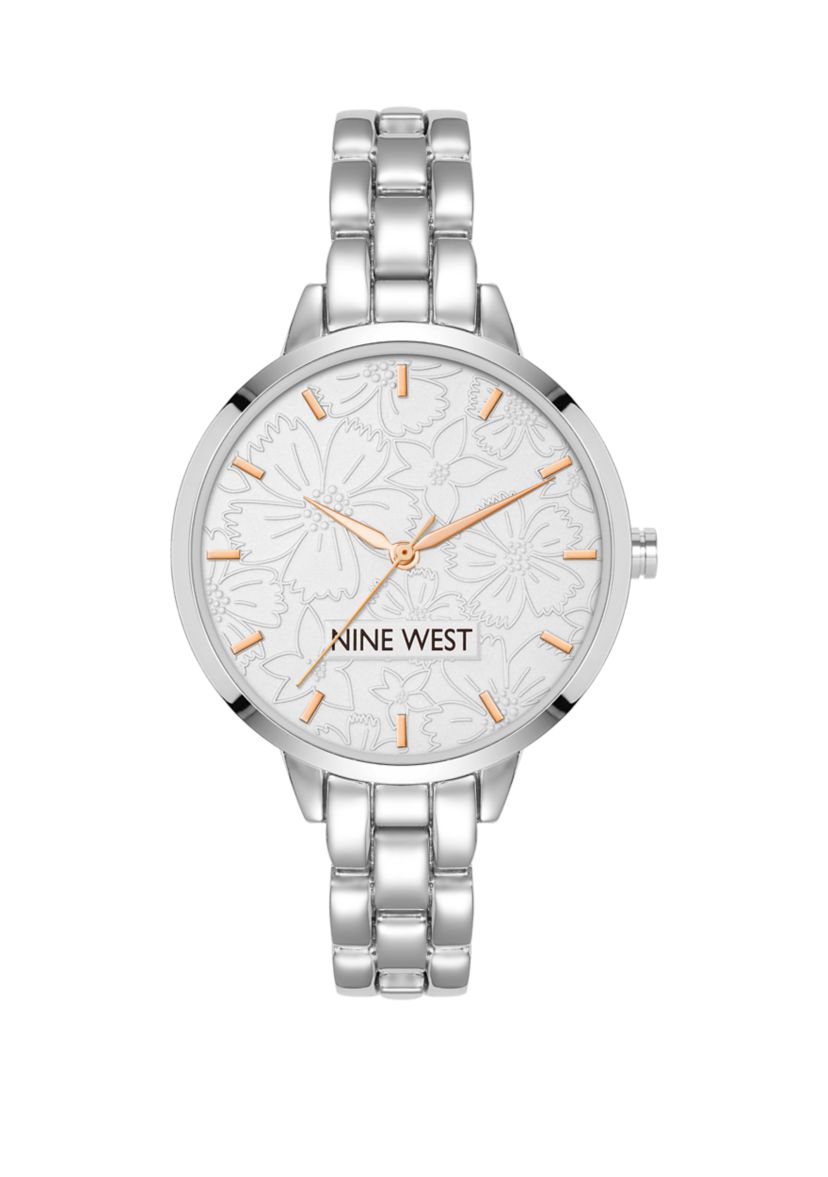 Womens 36 Millimeter Silver-Tone Metal Link Bracelet Watch 