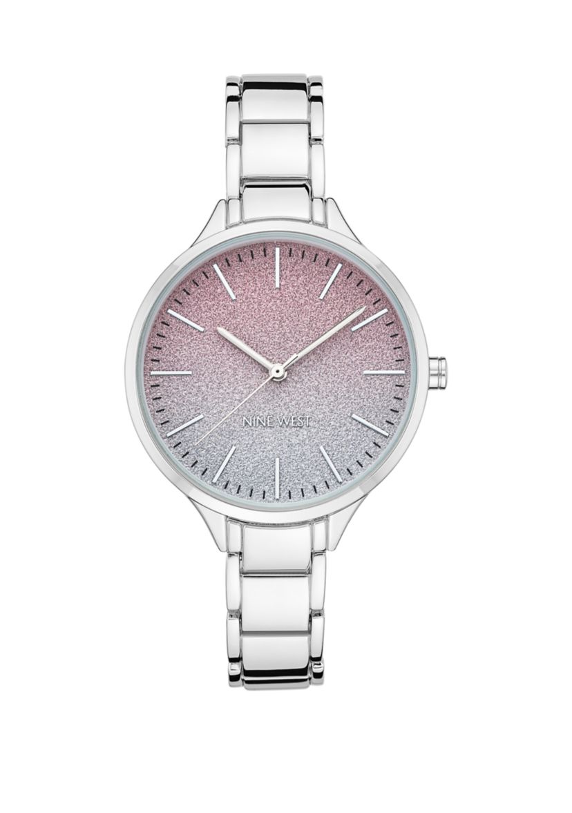 Womens 36 Millimeter Silver-Tone Metal Link Bracelet Watch 
