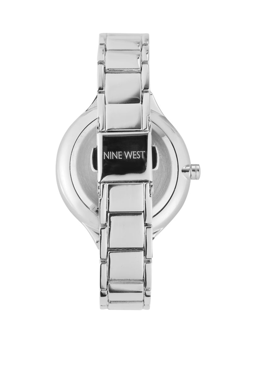Womens 36 Millimeter Silver-Tone Metal Link Bracelet Watch 