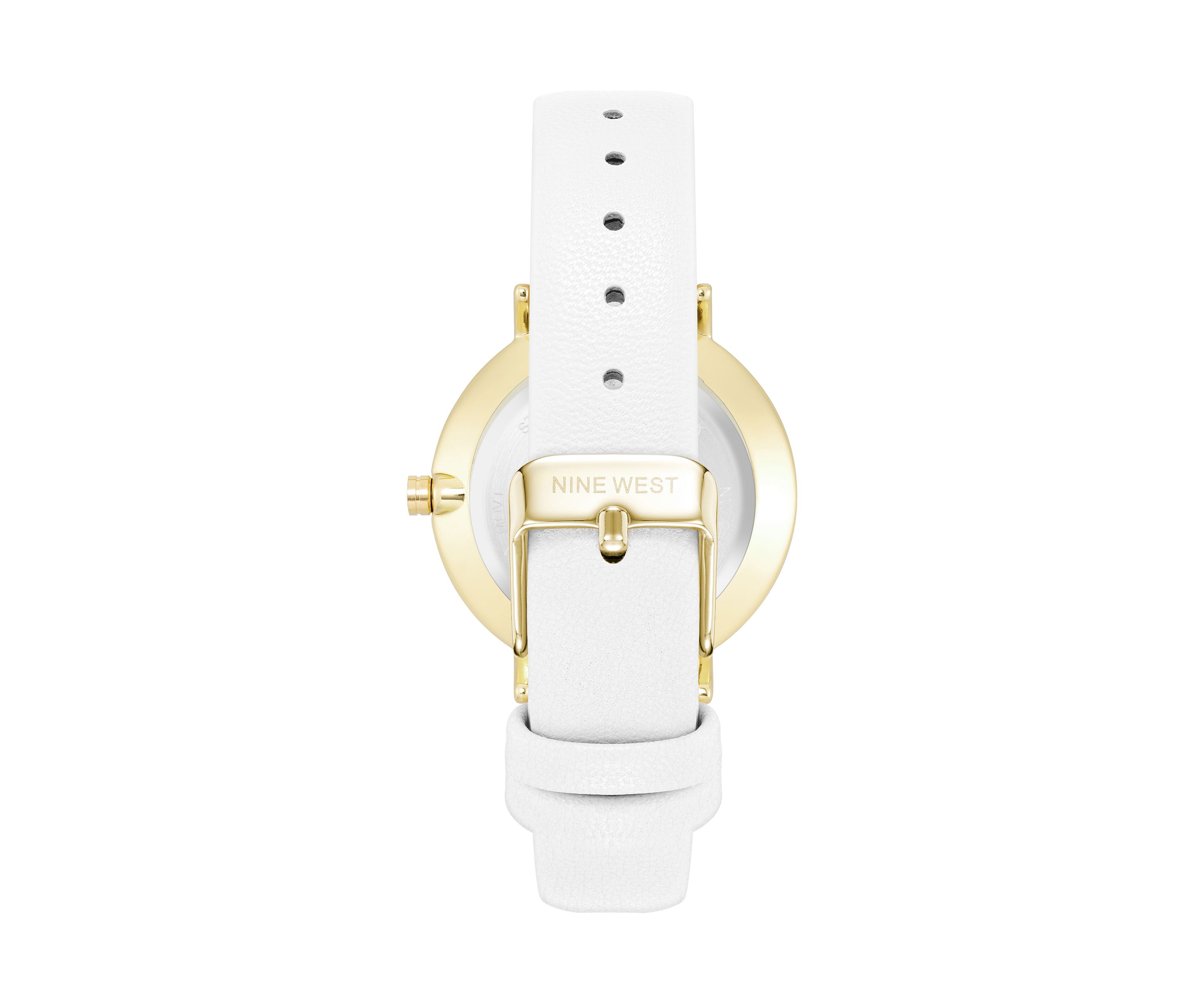 Quartz Modern White Polyurethane Leather Band Watch