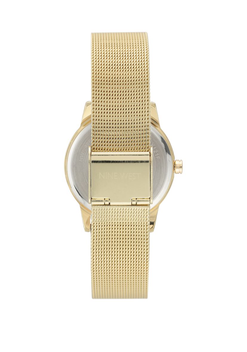 Floral Mesh Band Watch