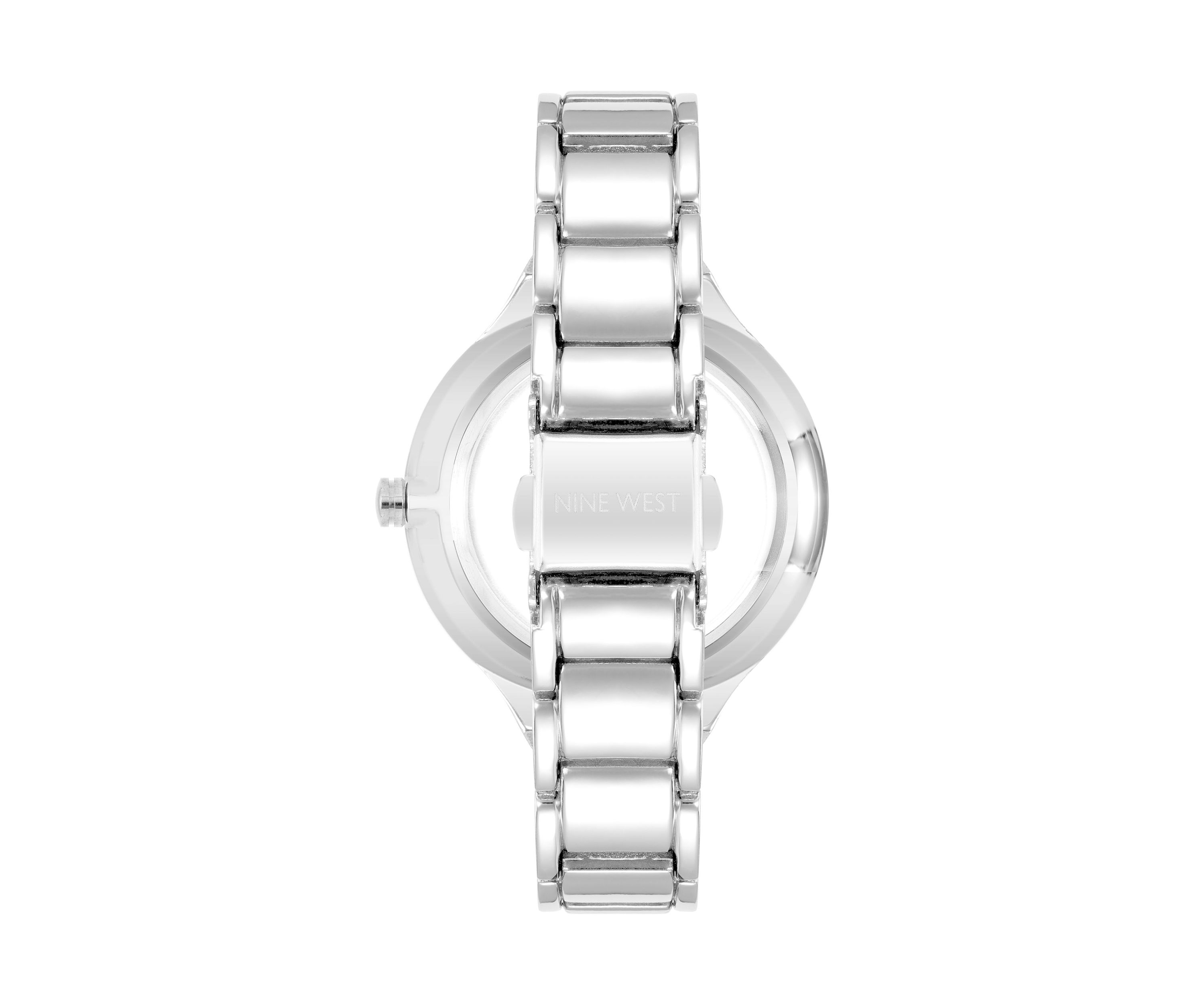 Womens Silver-Tone Metal Link Bracelet Watch