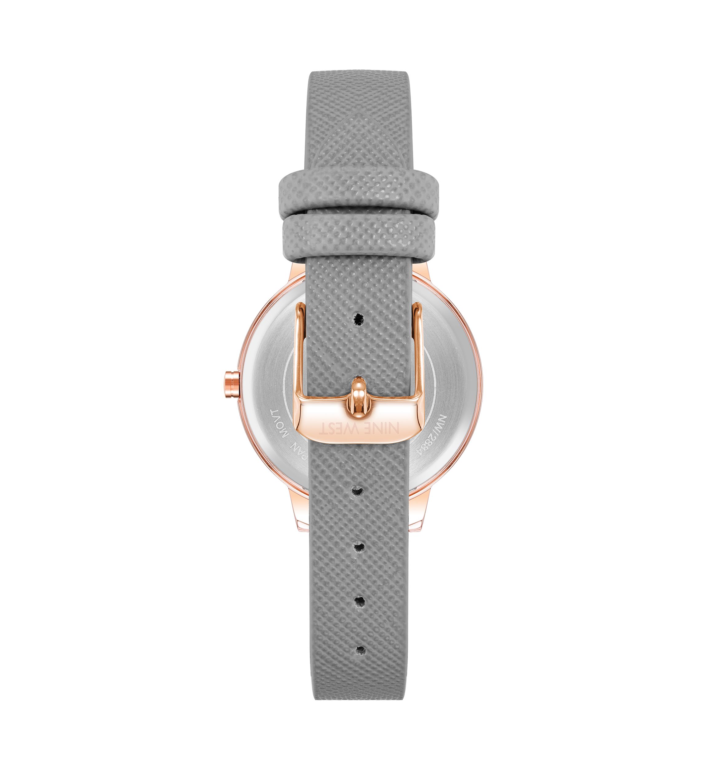 Faux Leather Band and Floral Pattern Watch