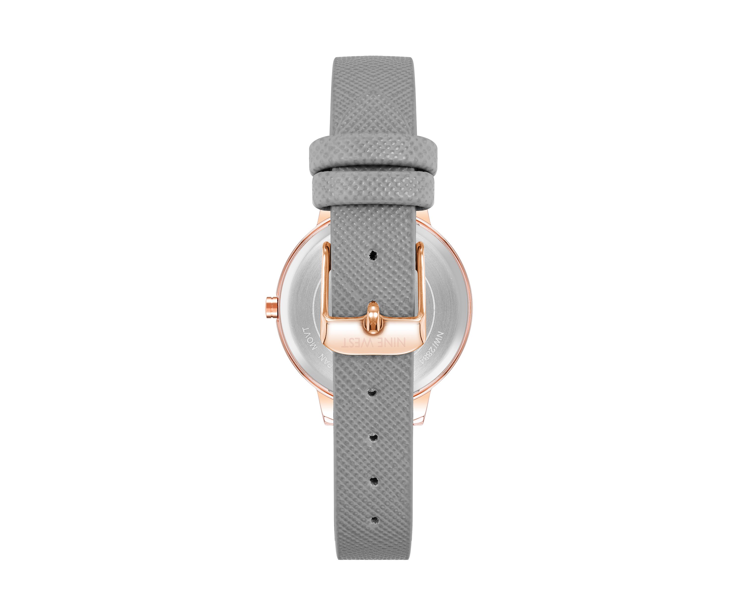 Faux Leather Band and Floral Pattern Watch
