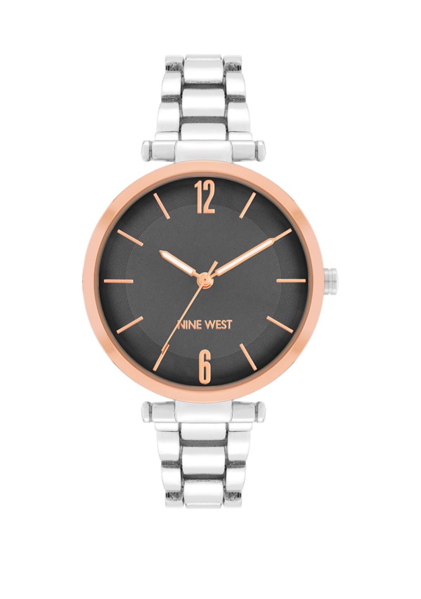 Womens 36 Millimeter Silver-Tone Metal Link Bracelet Watch 