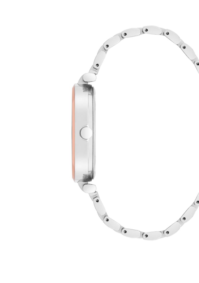 Womens 36 Millimeter Silver-Tone Metal Link Bracelet Watch 