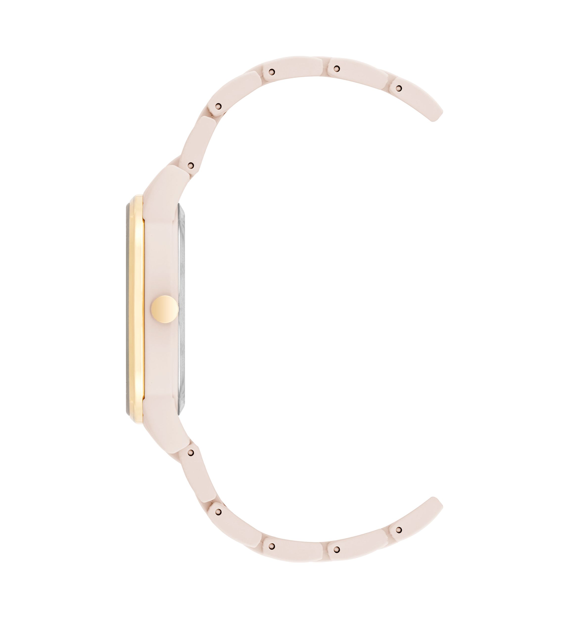  Womens Rubberized Metal Link Bracelet Watch