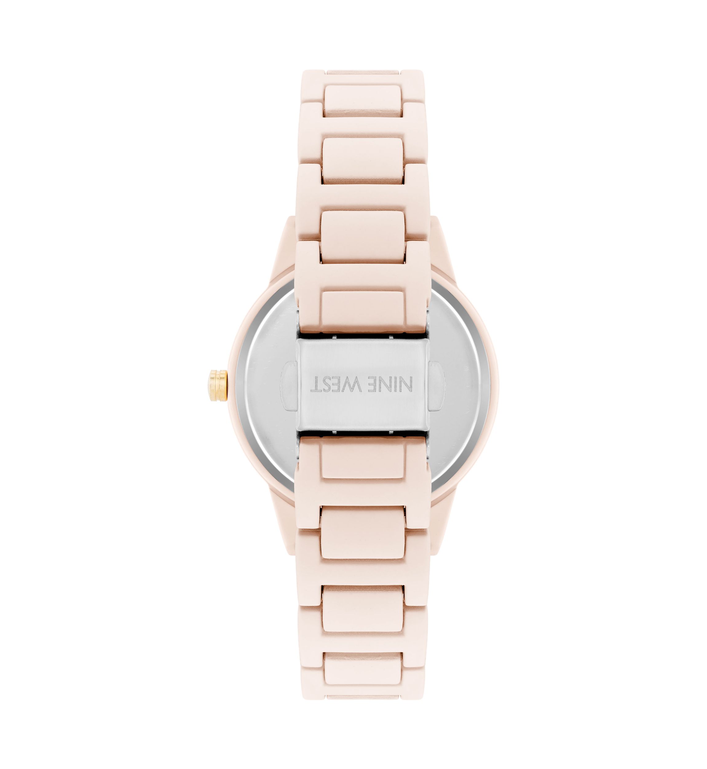  Womens Rubberized Metal Link Bracelet Watch