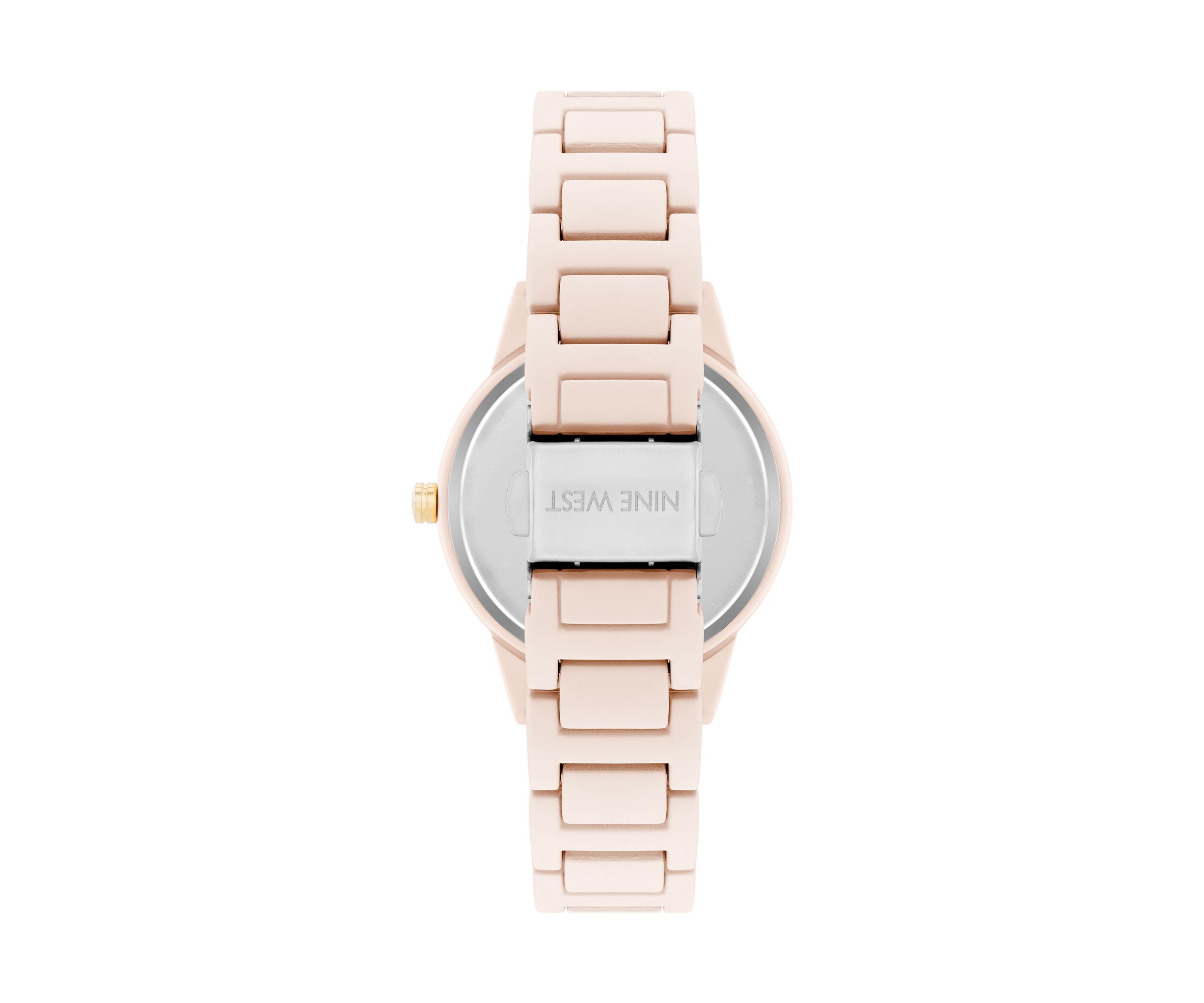  Womens Rubberized Metal Link Bracelet Watch