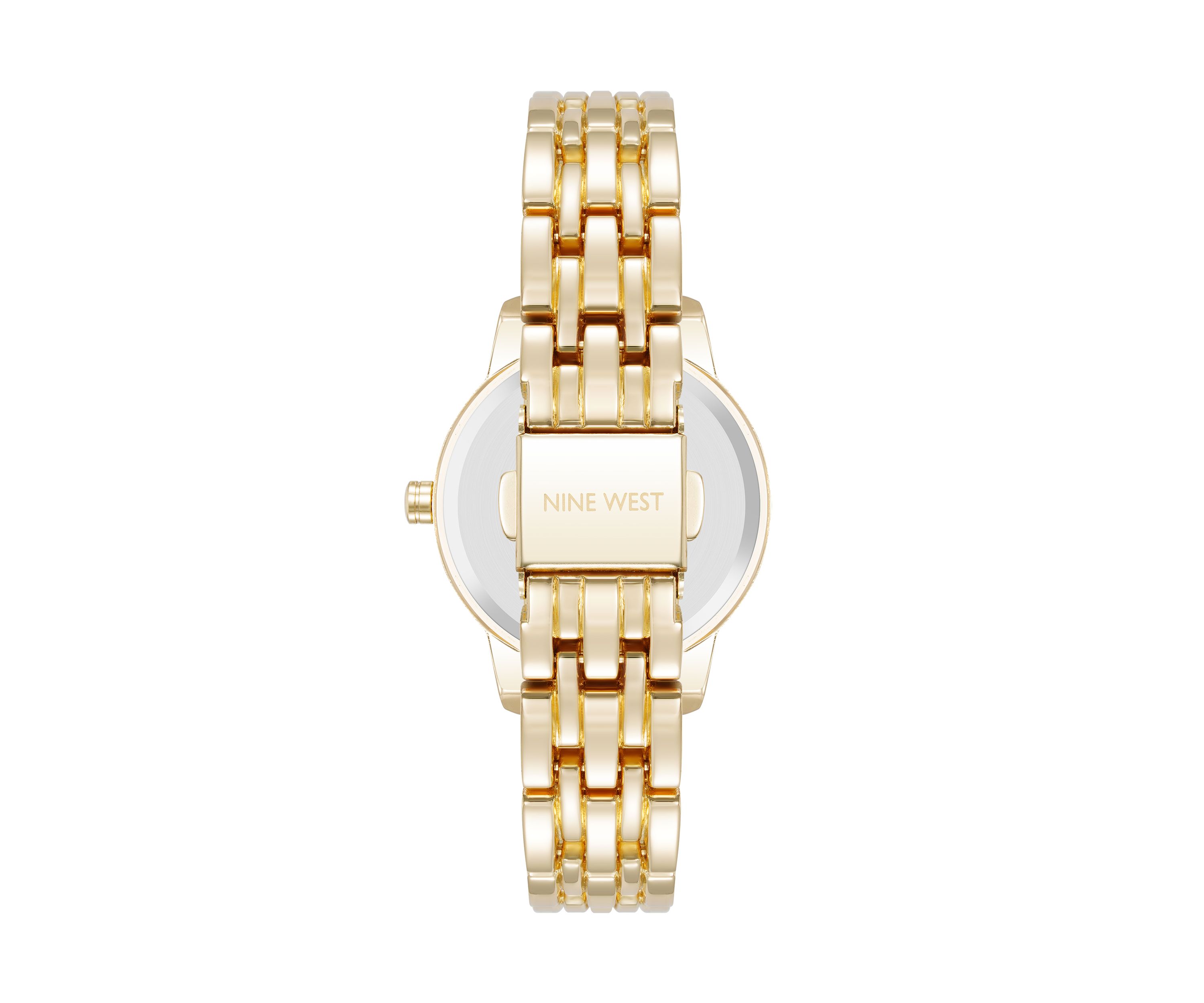 Quartz Gold-Tone Alloy Metal Link Bracelet Watch