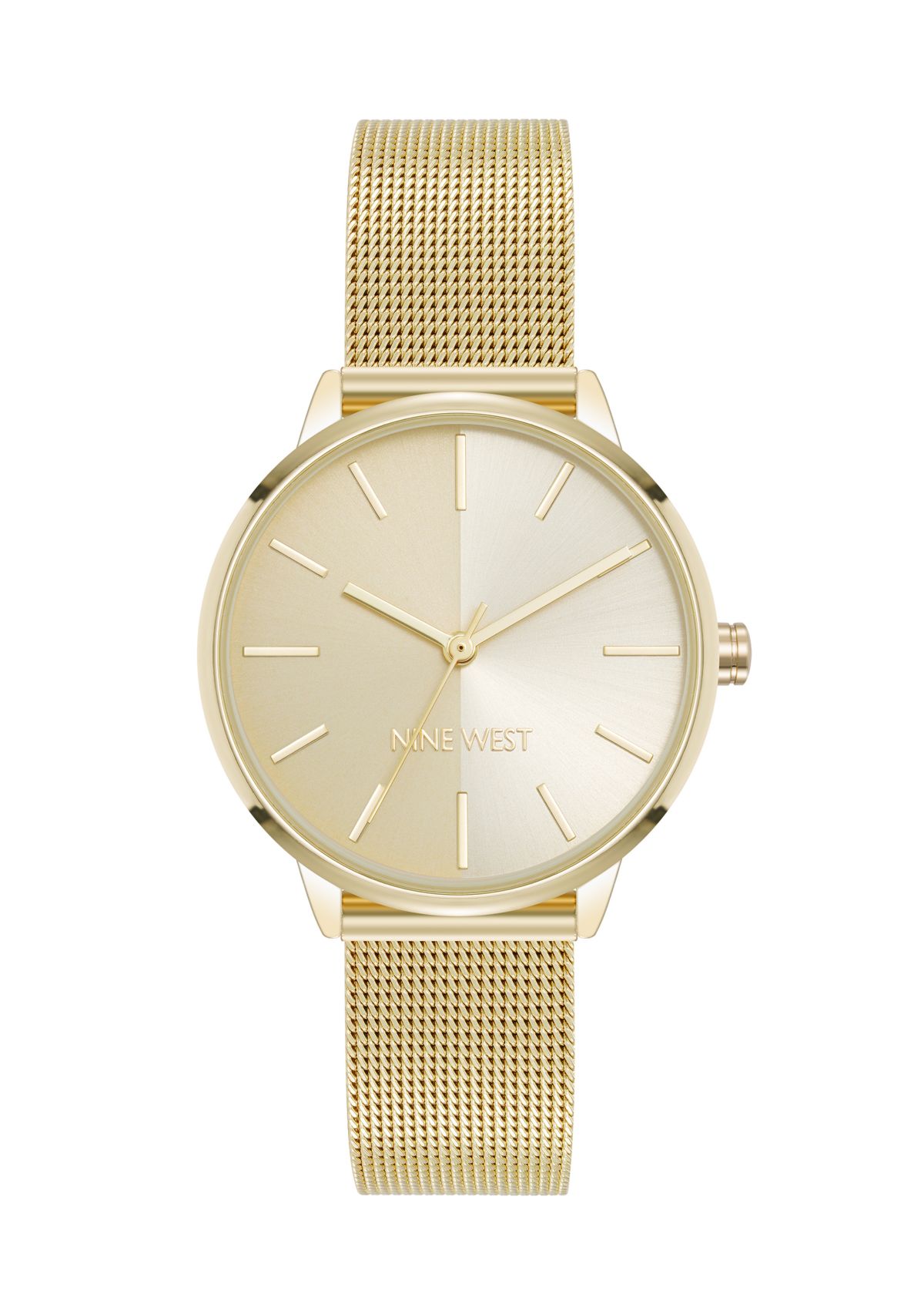 Quartz Gold-Tone Stainless Steel Mesh Bracelet Watch