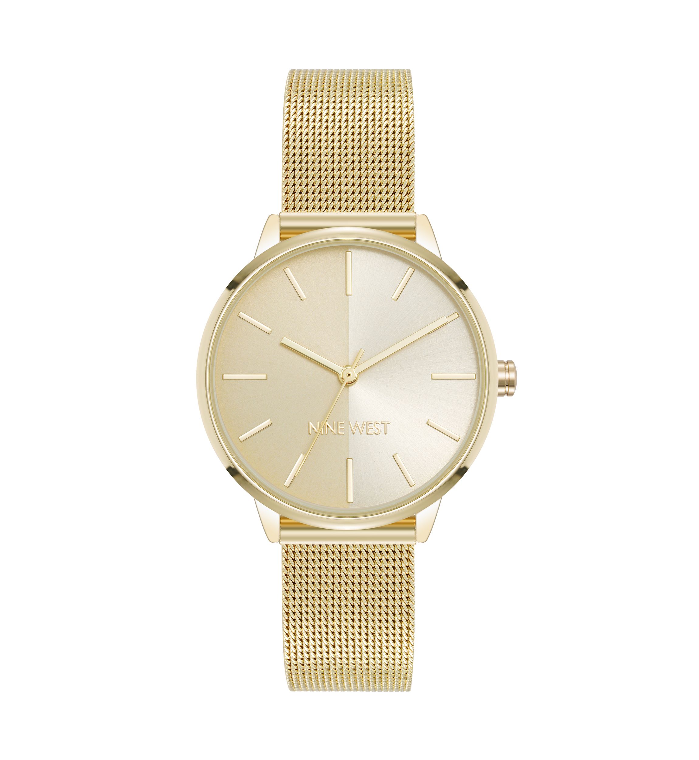 Quartz Gold-Tone Stainless Steel Mesh Bracelet Watch