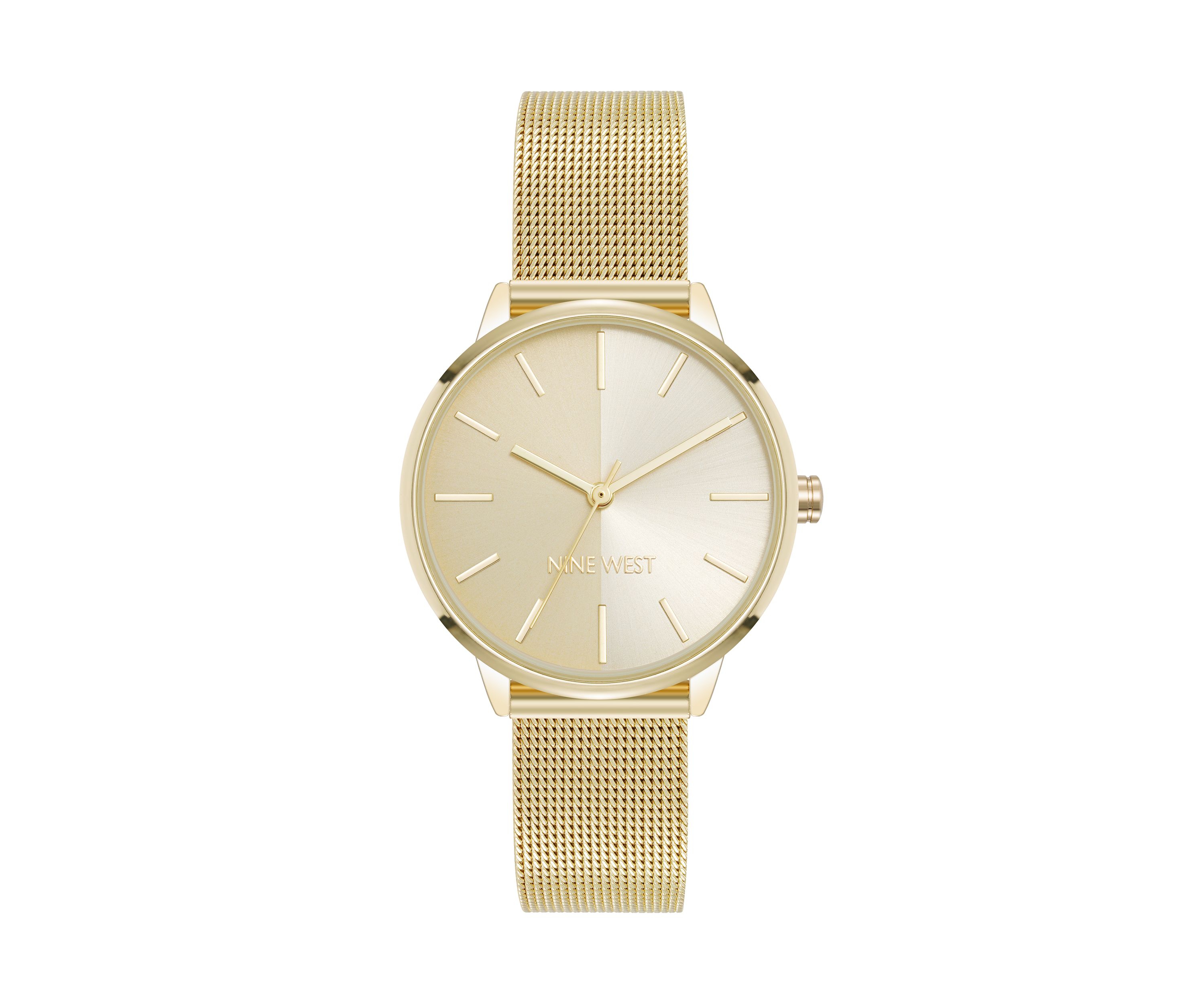 Quartz Gold-Tone Stainless Steel Mesh Bracelet Watch