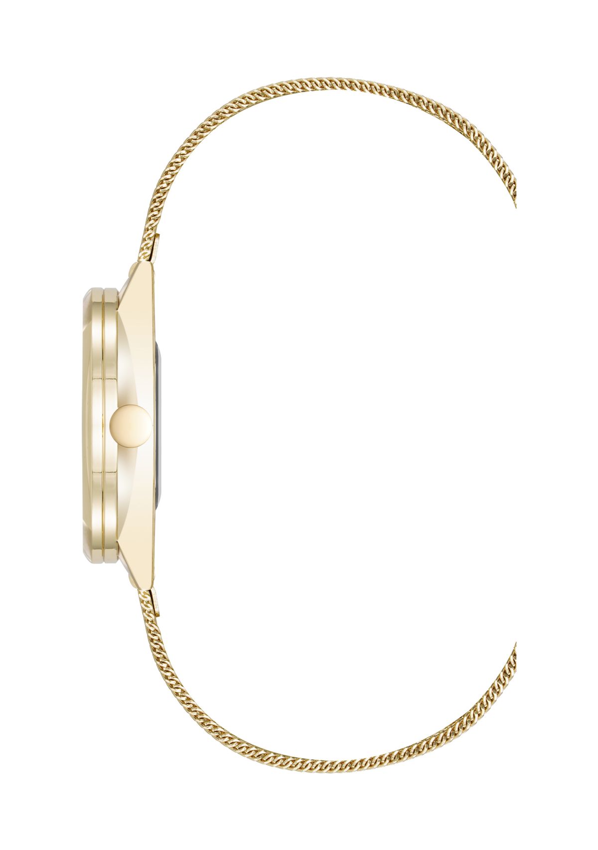 Quartz Gold-Tone Stainless Steel Mesh Bracelet Watch