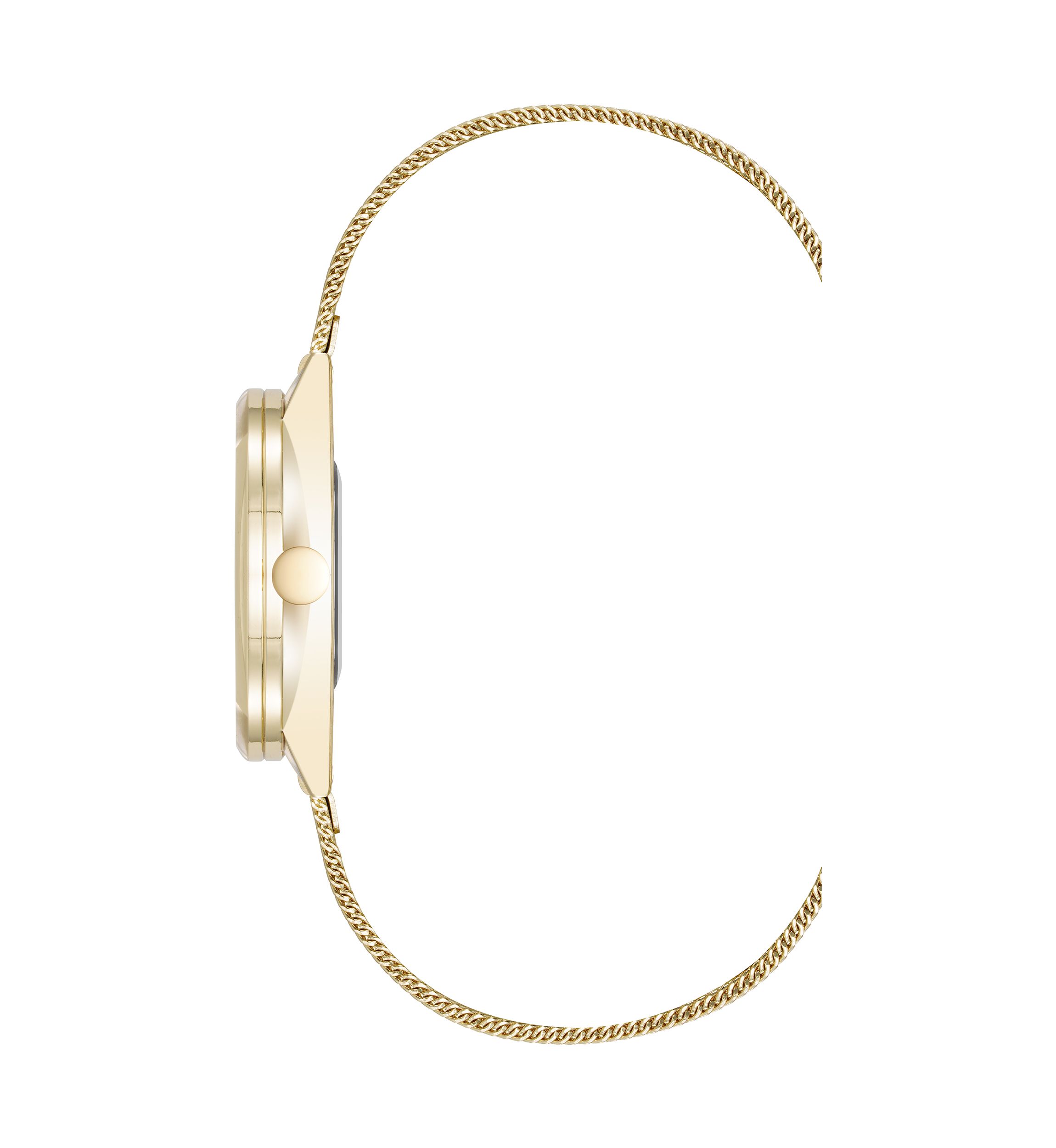 Quartz Gold-Tone Stainless Steel Mesh Bracelet Watch