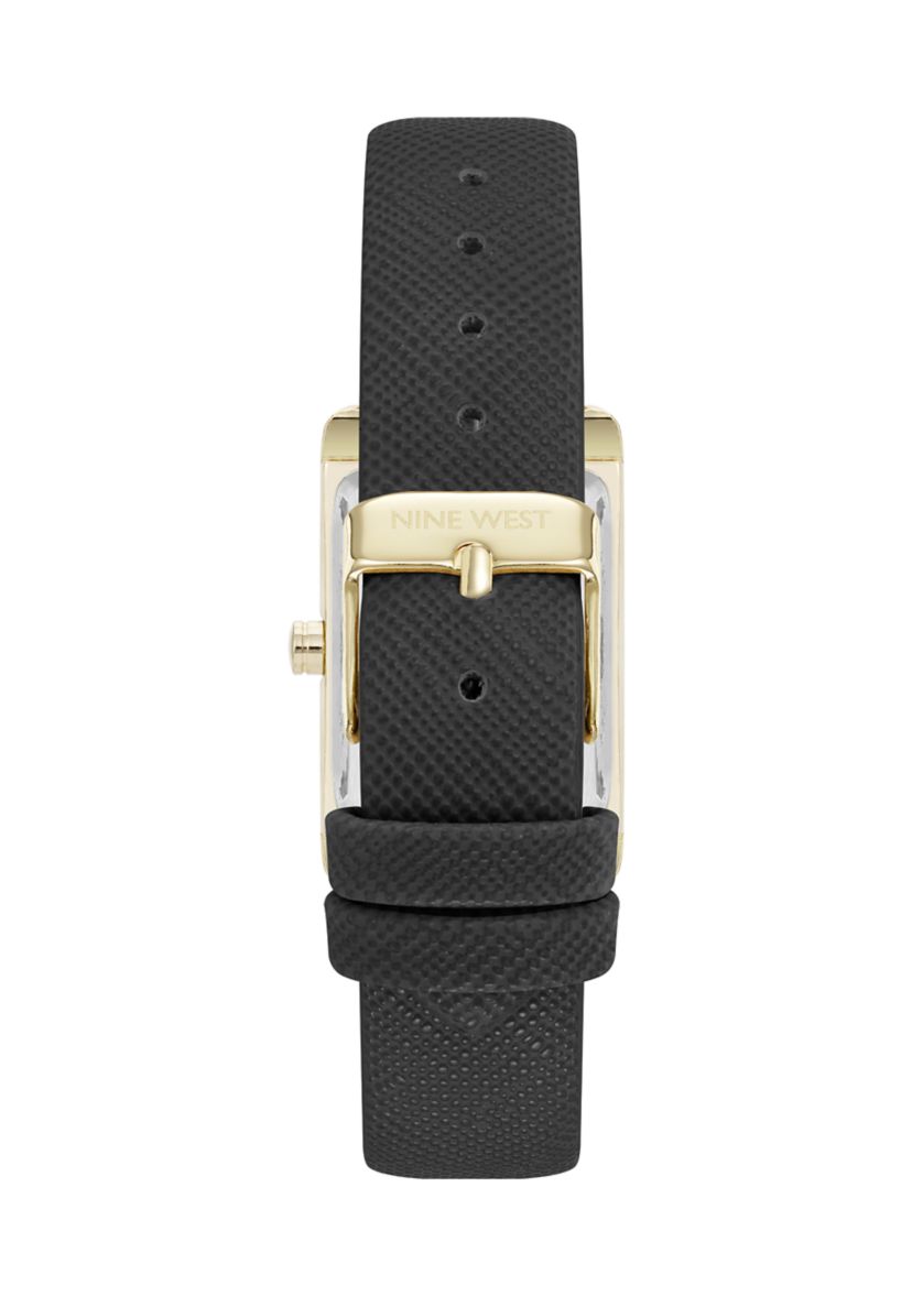 Quartz Rectangular Polyurethane Leather Band Watch