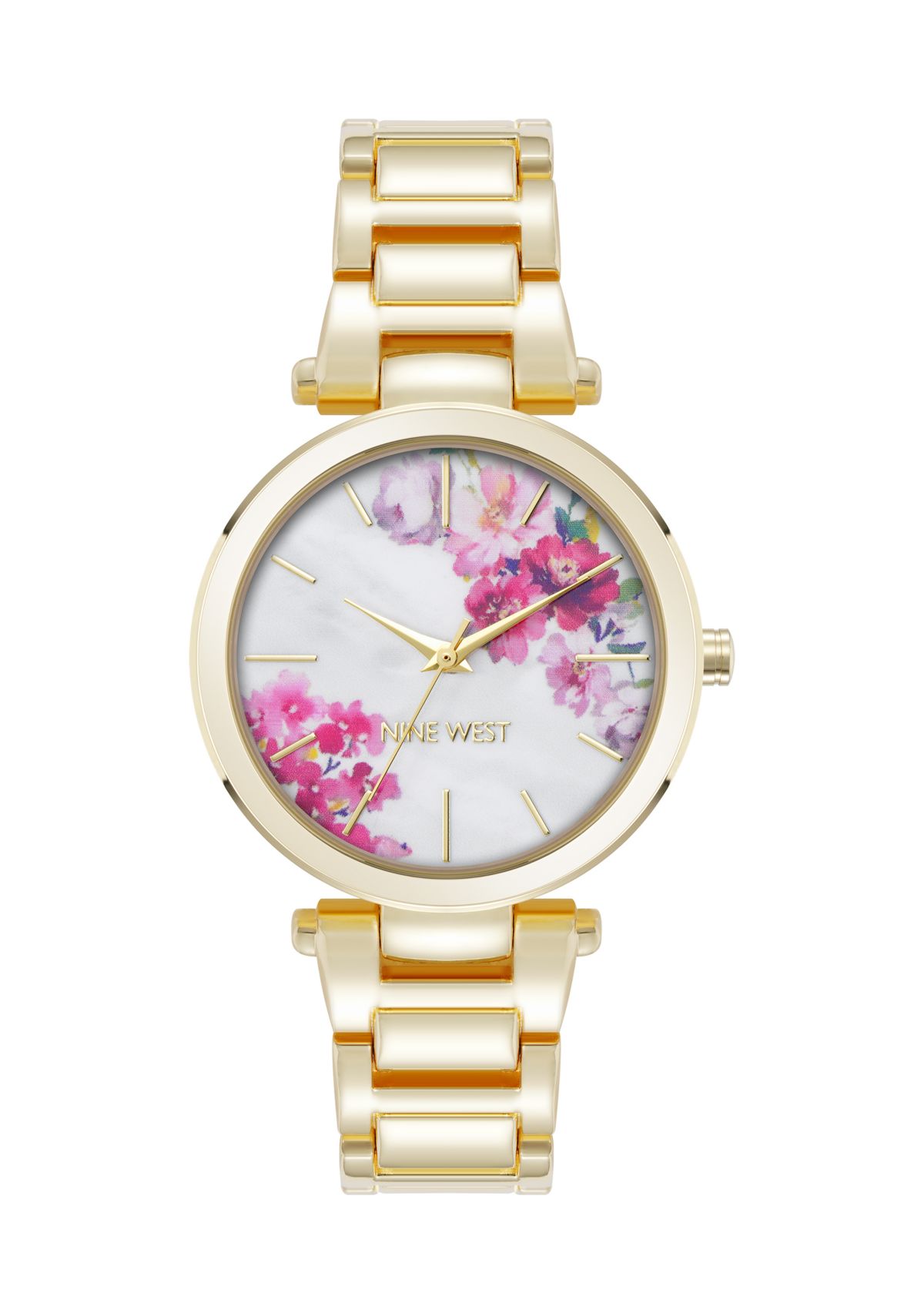 Quartz Metal Alloy Floral Dial Watch