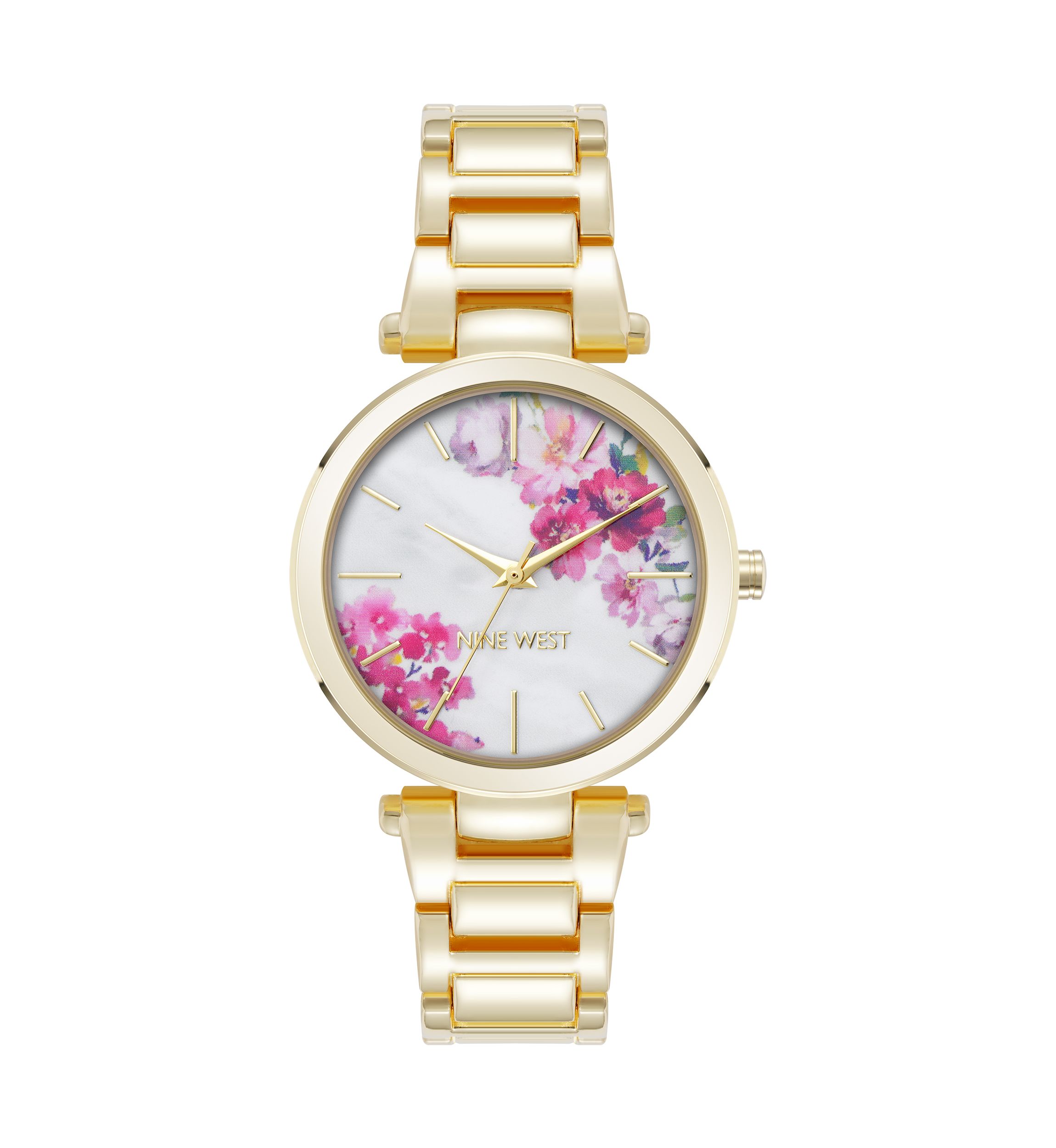 Quartz Metal Alloy Floral Dial Watch