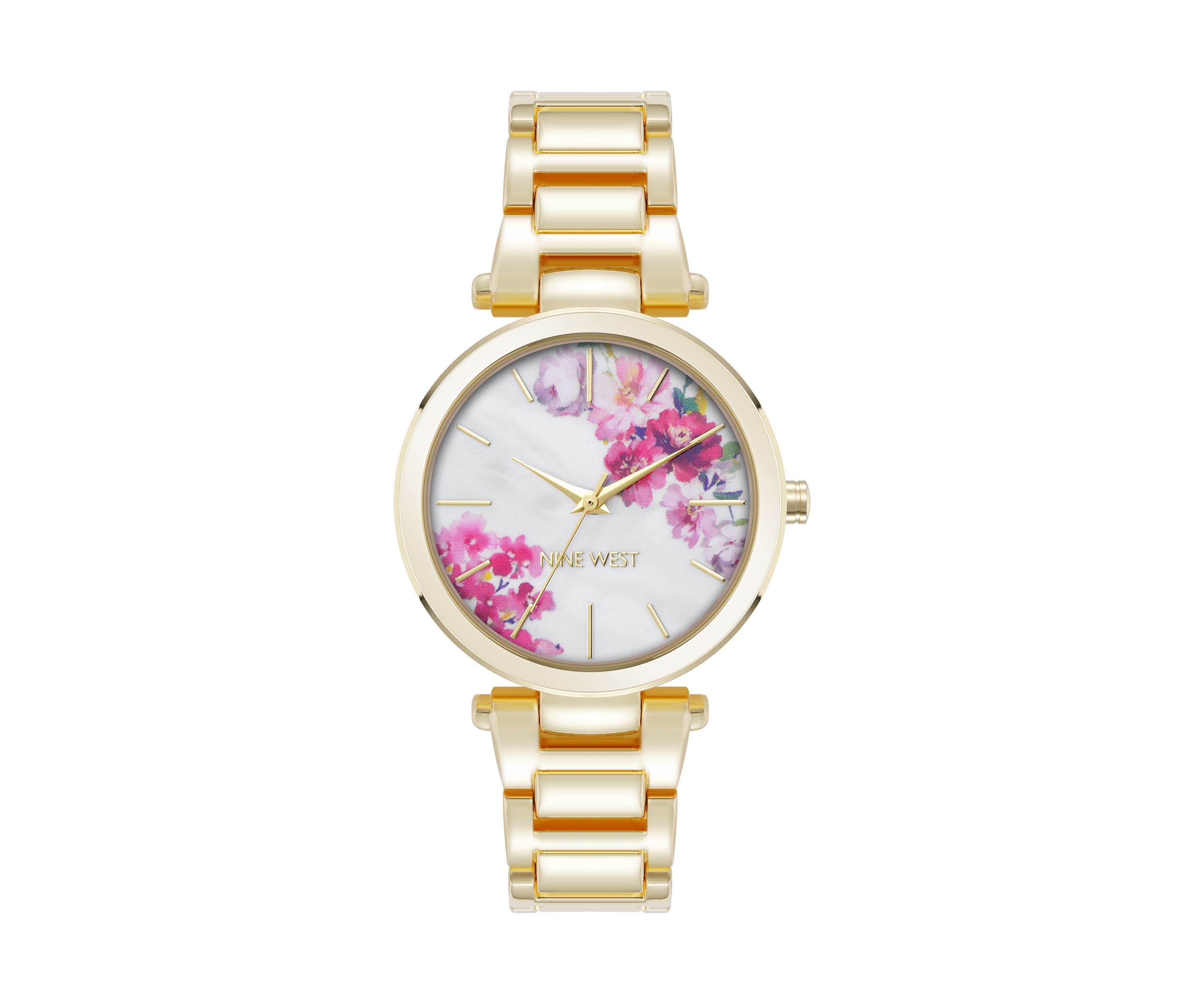 Quartz Metal Alloy Floral Dial Watch