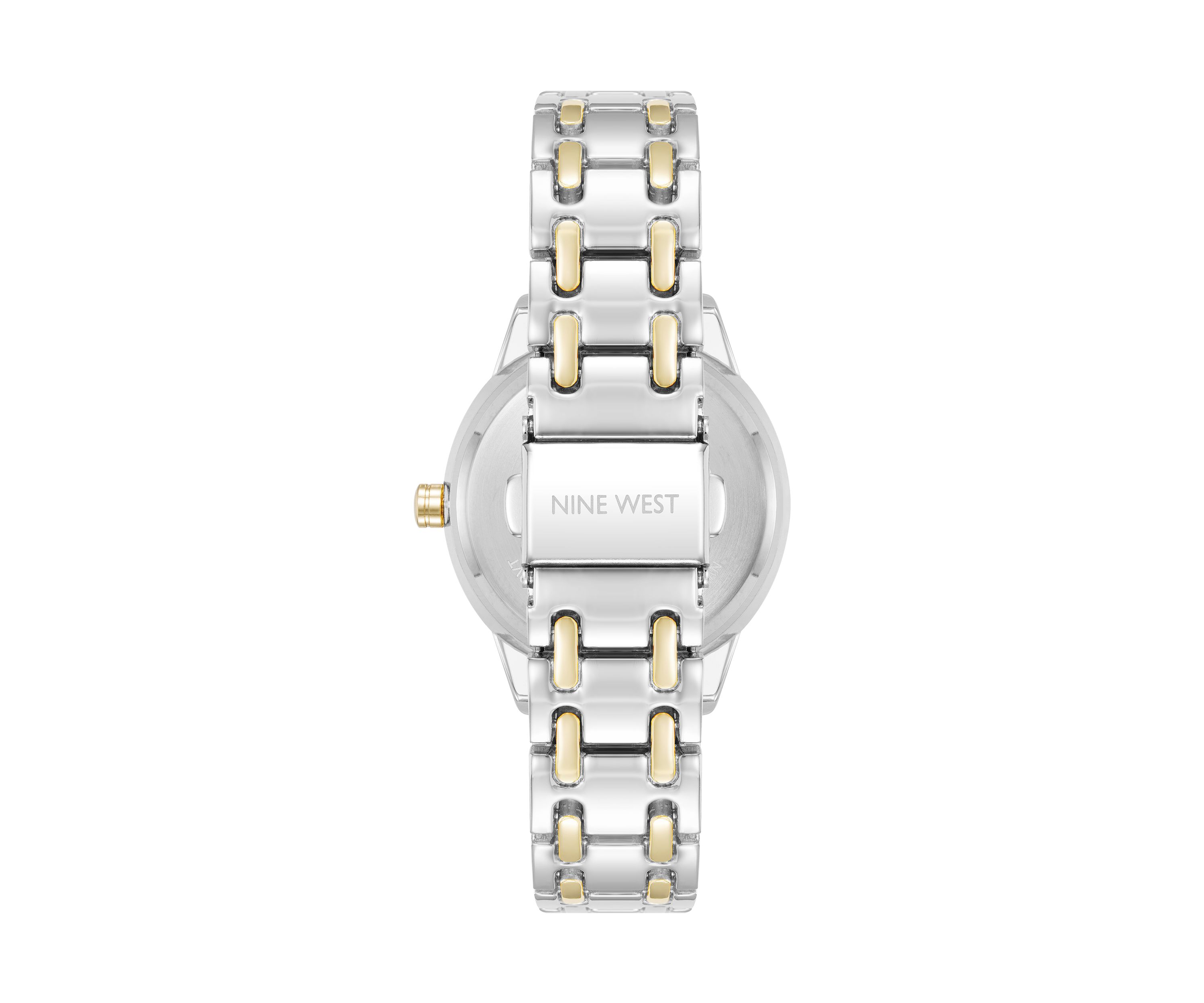 Quartz Silver and Two Tone Metal Alloy Bracelet Watch