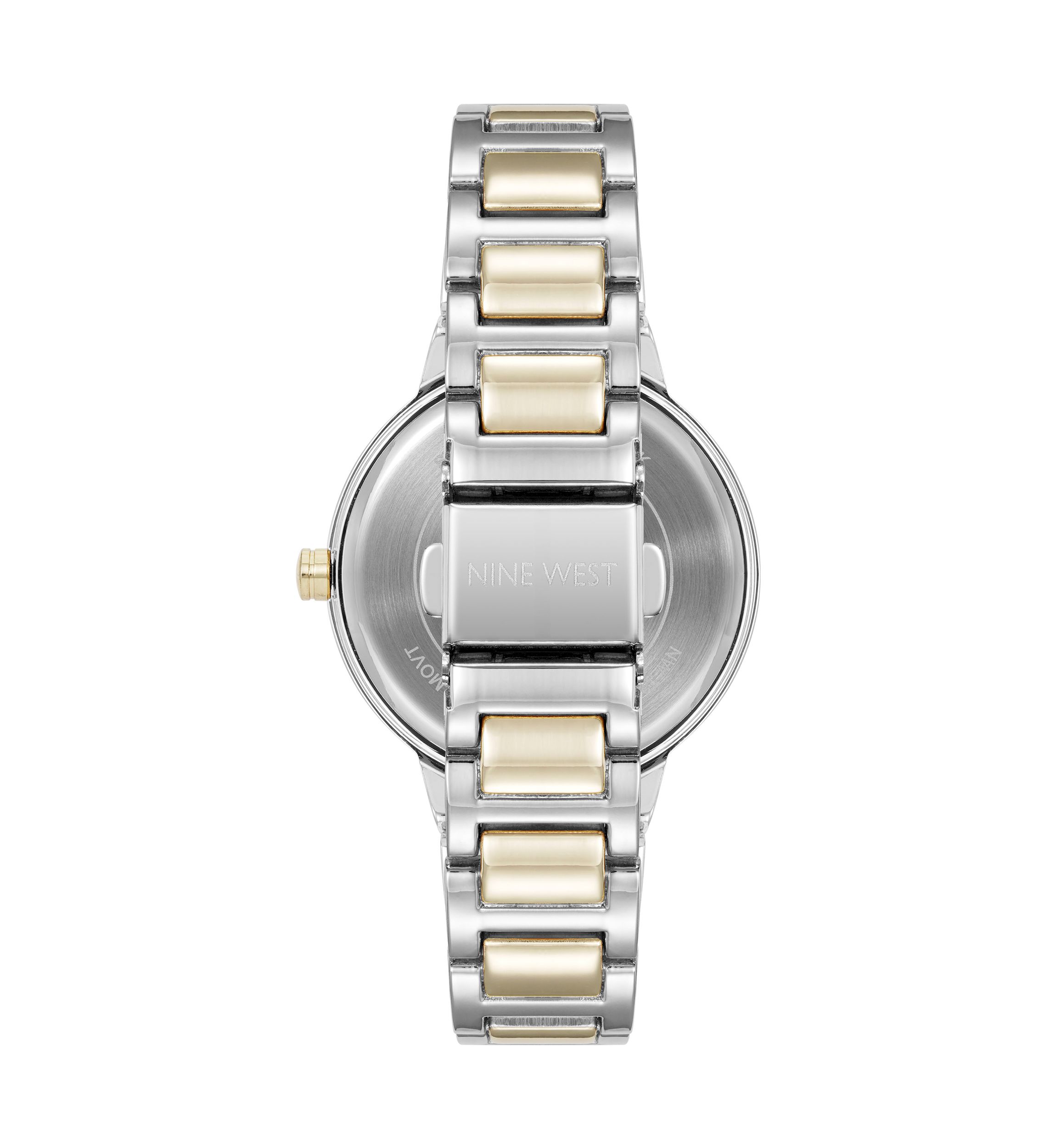 Quartz Black and Two Tone Metal Alloy Bracelet Watch