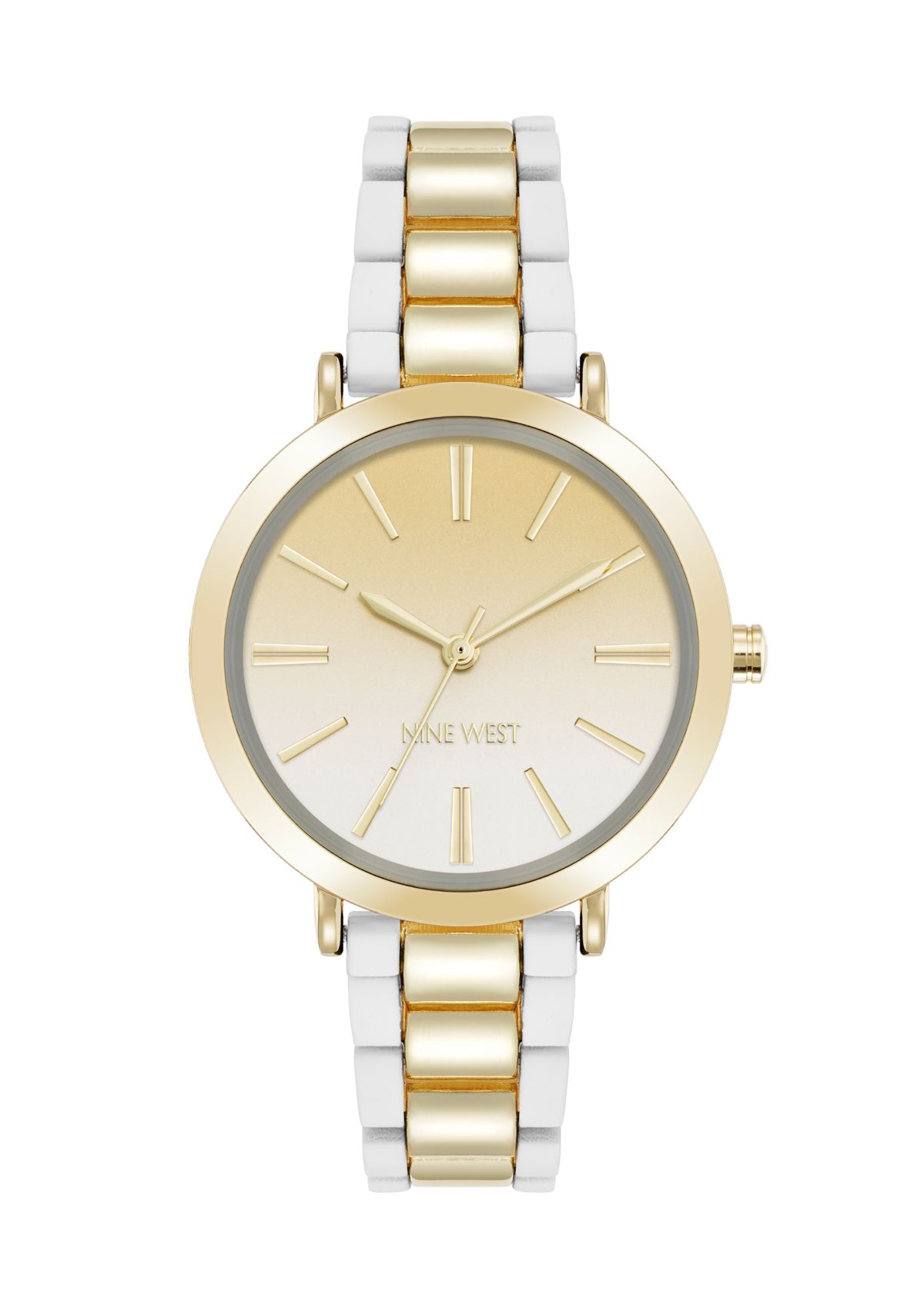 Quartz Silicone and Gold-Tone Metal Alloy Watch