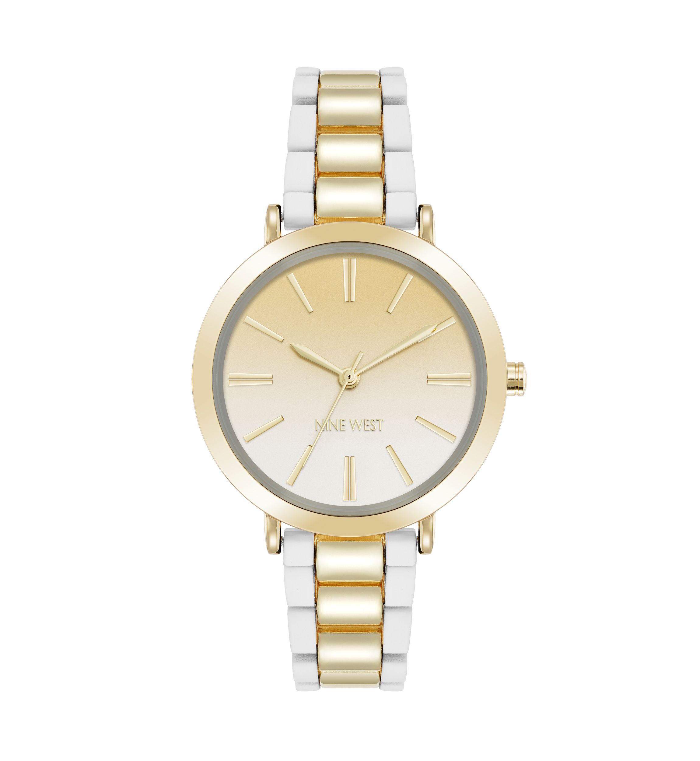 Quartz Silicone and Gold-Tone Metal Alloy Watch