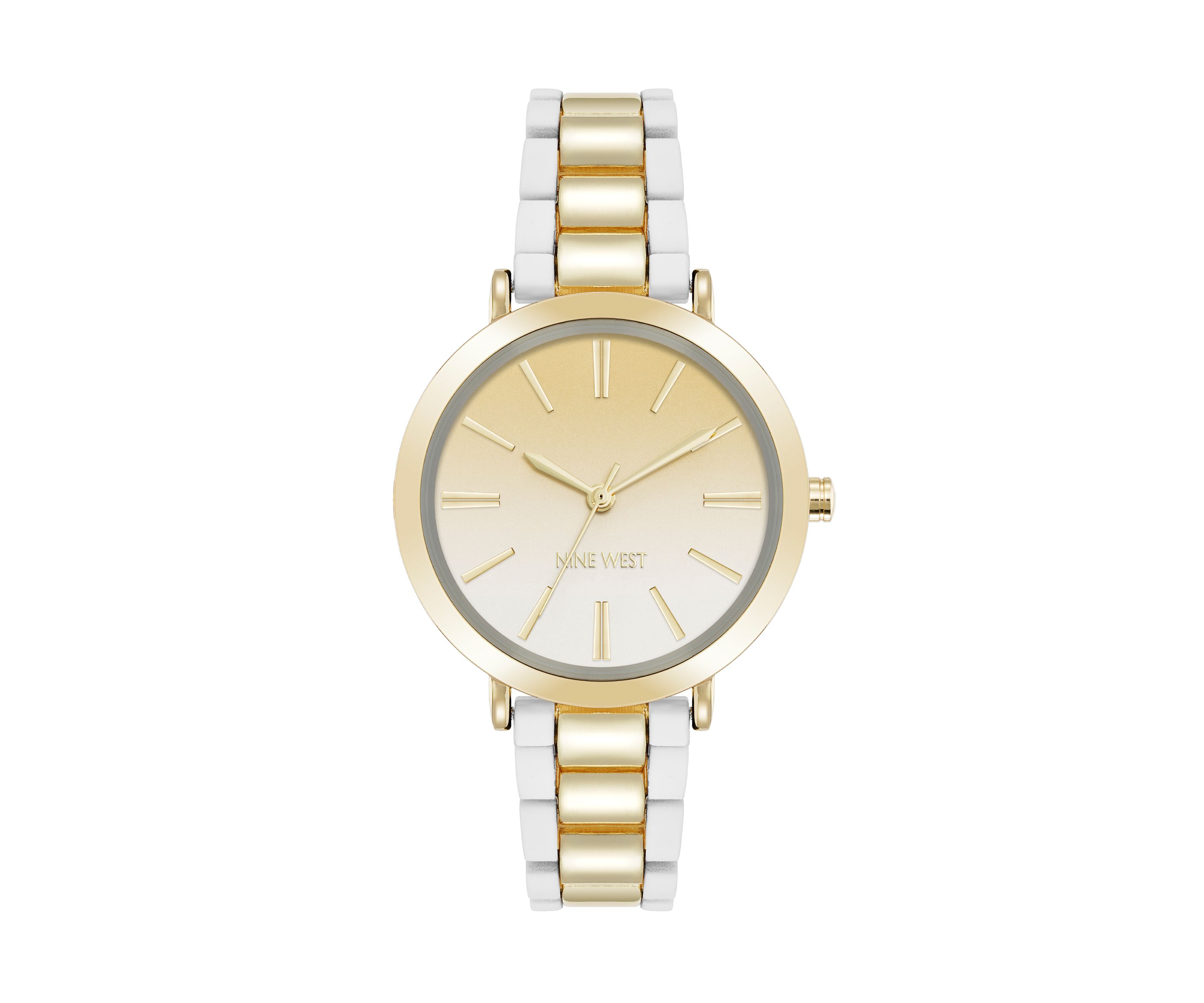 Quartz Silicone and Gold-Tone Metal Alloy Watch