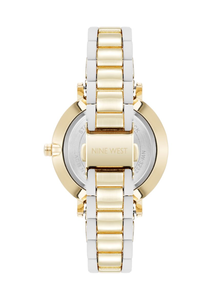 Quartz Silicone and Gold-Tone Metal Alloy Watch